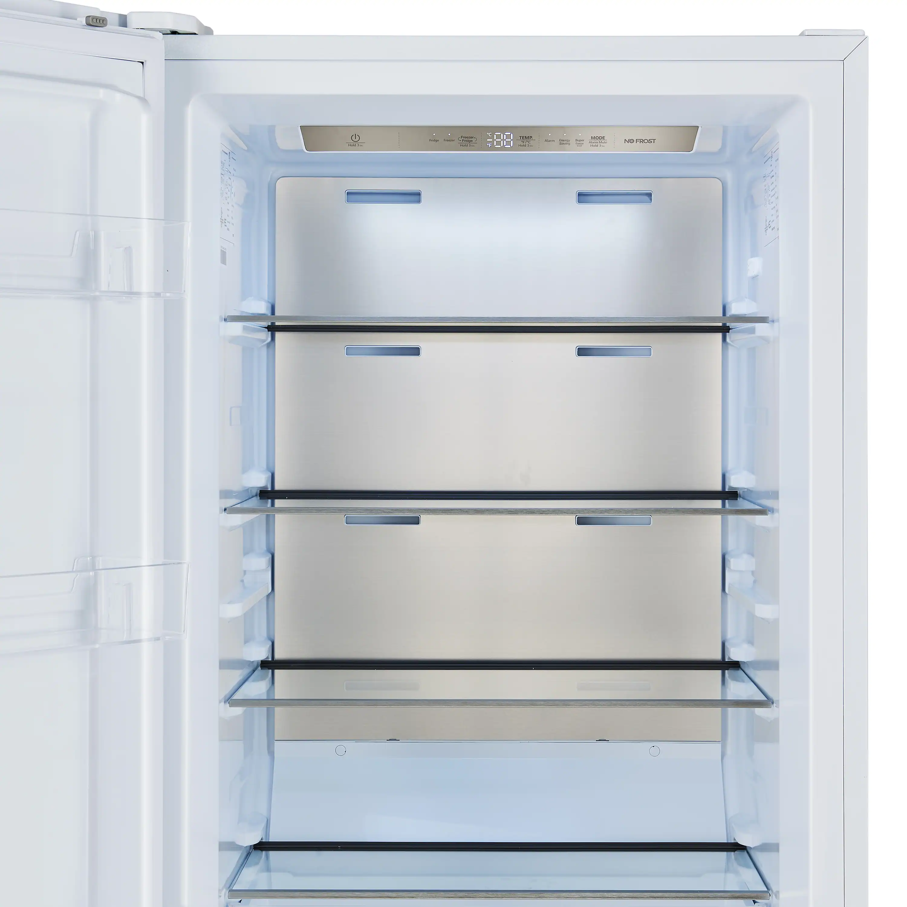 Forno Maderno 28-Inch Built-In 13.6 Cu.Ft. Convertible Refrigerator in White with Antique Brass Handle, Left Swing with Decorative Grille (FFFFD1722-32LMG-WHT) - Image 12