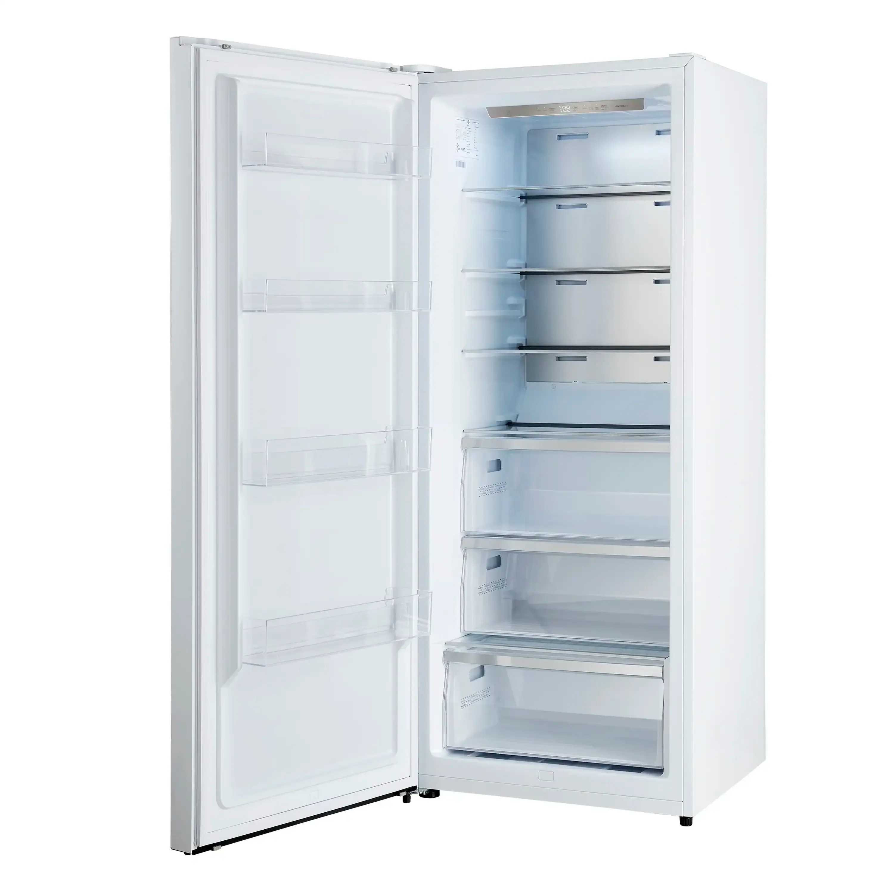 Forno Maderno 28-Inch Built-In 13.6 Cu.Ft. Convertible Refrigerator in White with Antique Brass Handle, Left Swing with Decorative Grille (FFFFD1722-32LMG-WHT) - Image 7