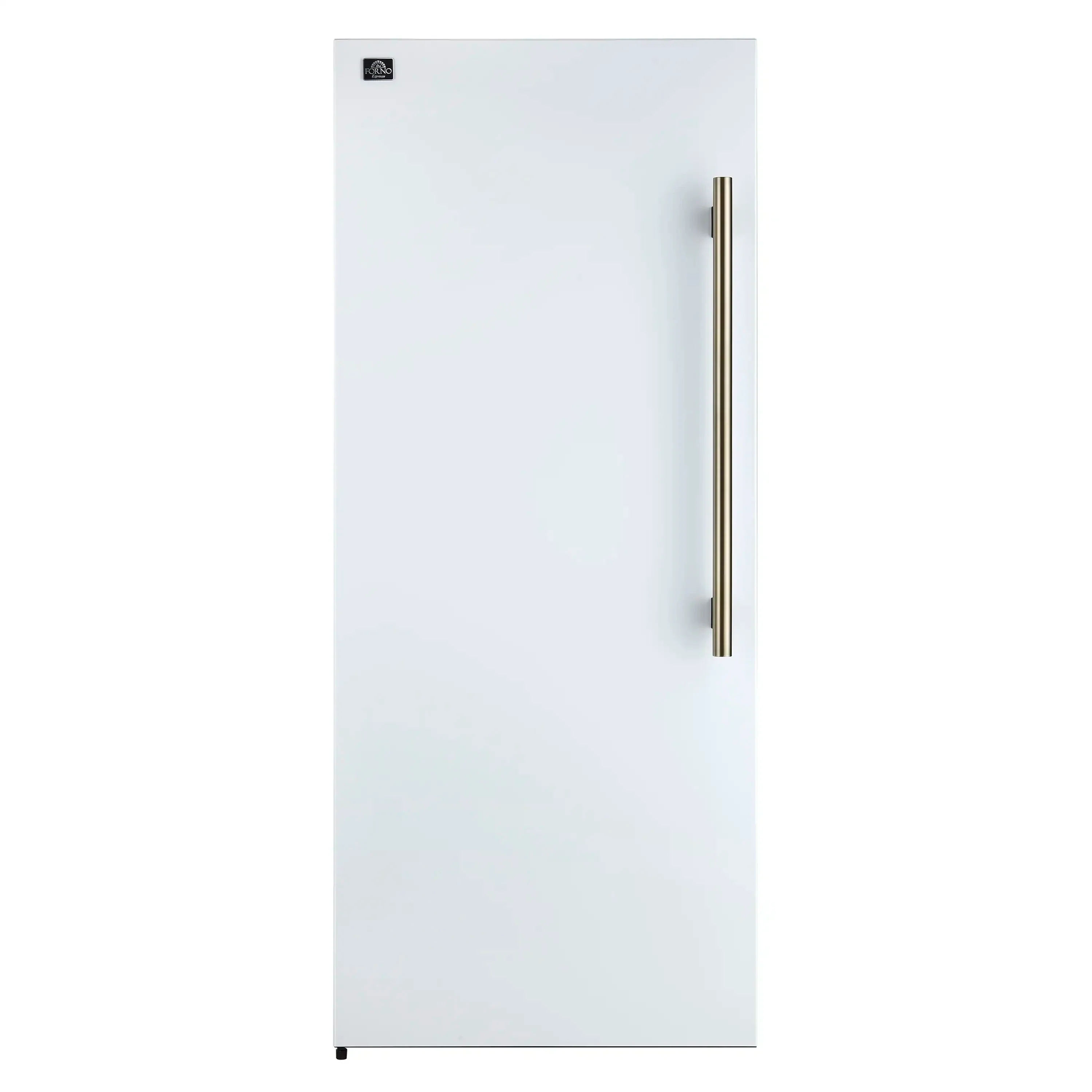 Forno Maderno 28-Inch Built-In 13.6 Cu.Ft. Convertible Refrigerator in White with Antique Brass Handle, Left Swing with Decorative Grille (FFFFD1722-32LMG-WHT) - Image 9