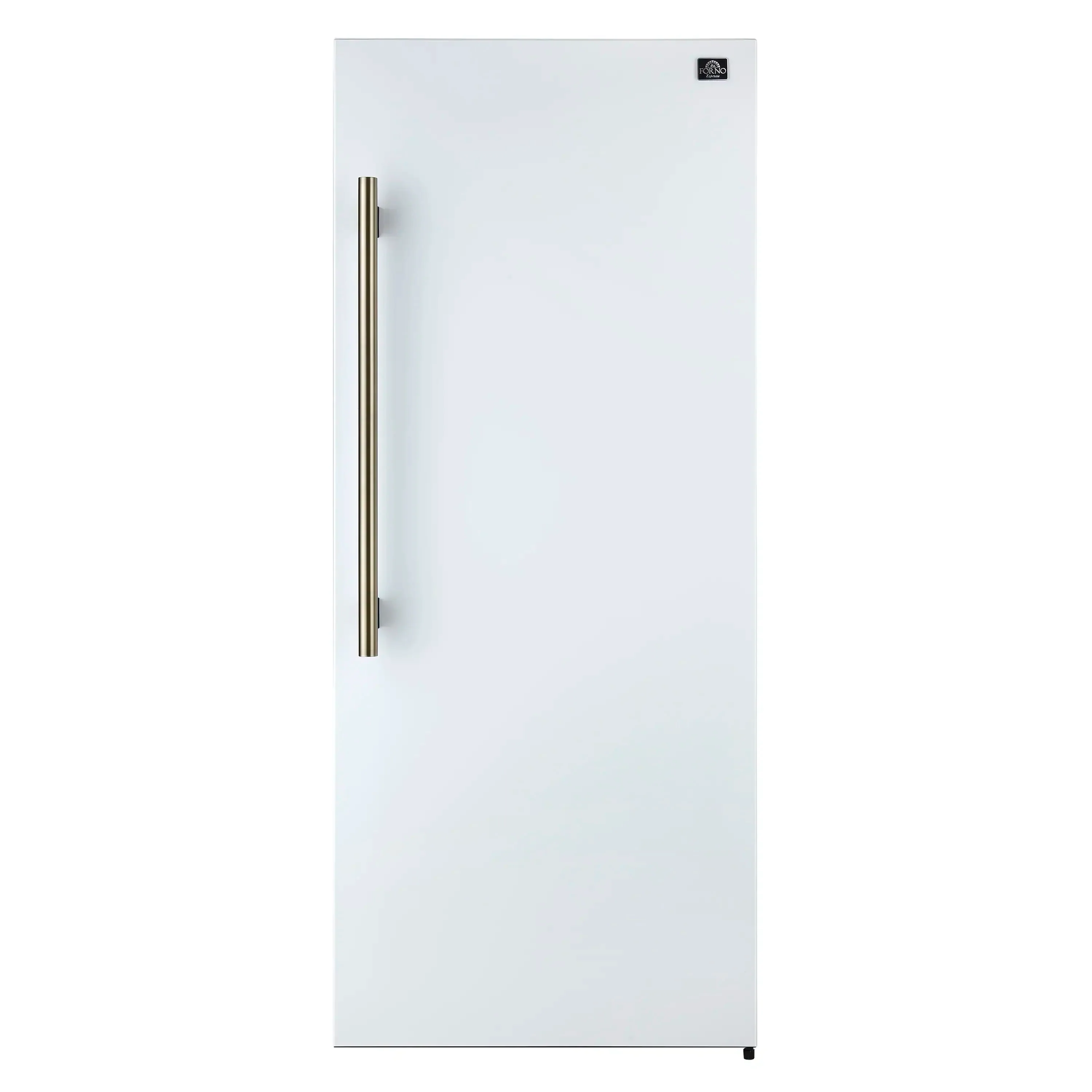 Forno Maderno 28-Inch Built-In 13.6 Cu.Ft. Convertible Refrigerator in White with Antique Brass Handle, Right Swing with Decorative Grille (FFFFD1722-32RMG-WHT) - Image 2