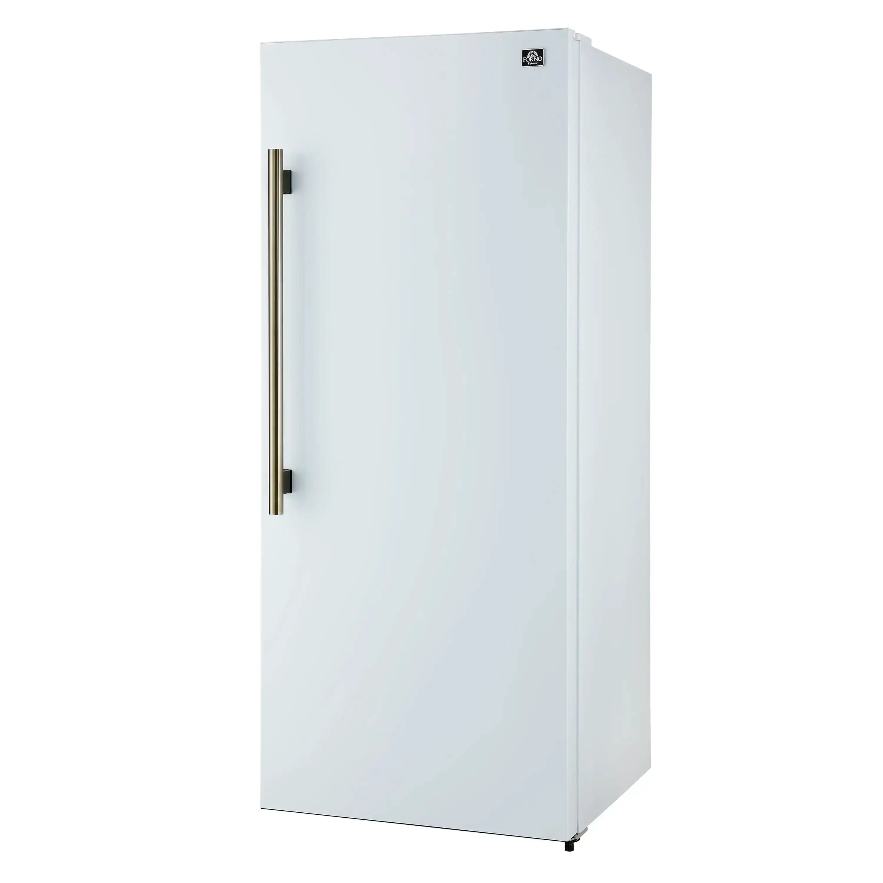 Forno Maderno 28-Inch Built-In 13.6 Cu.Ft. Convertible Refrigerator in White with Antique Brass Handle, Right Swing with Decorative Grille (FFFFD1722-32RMG-WHT) - Image 3