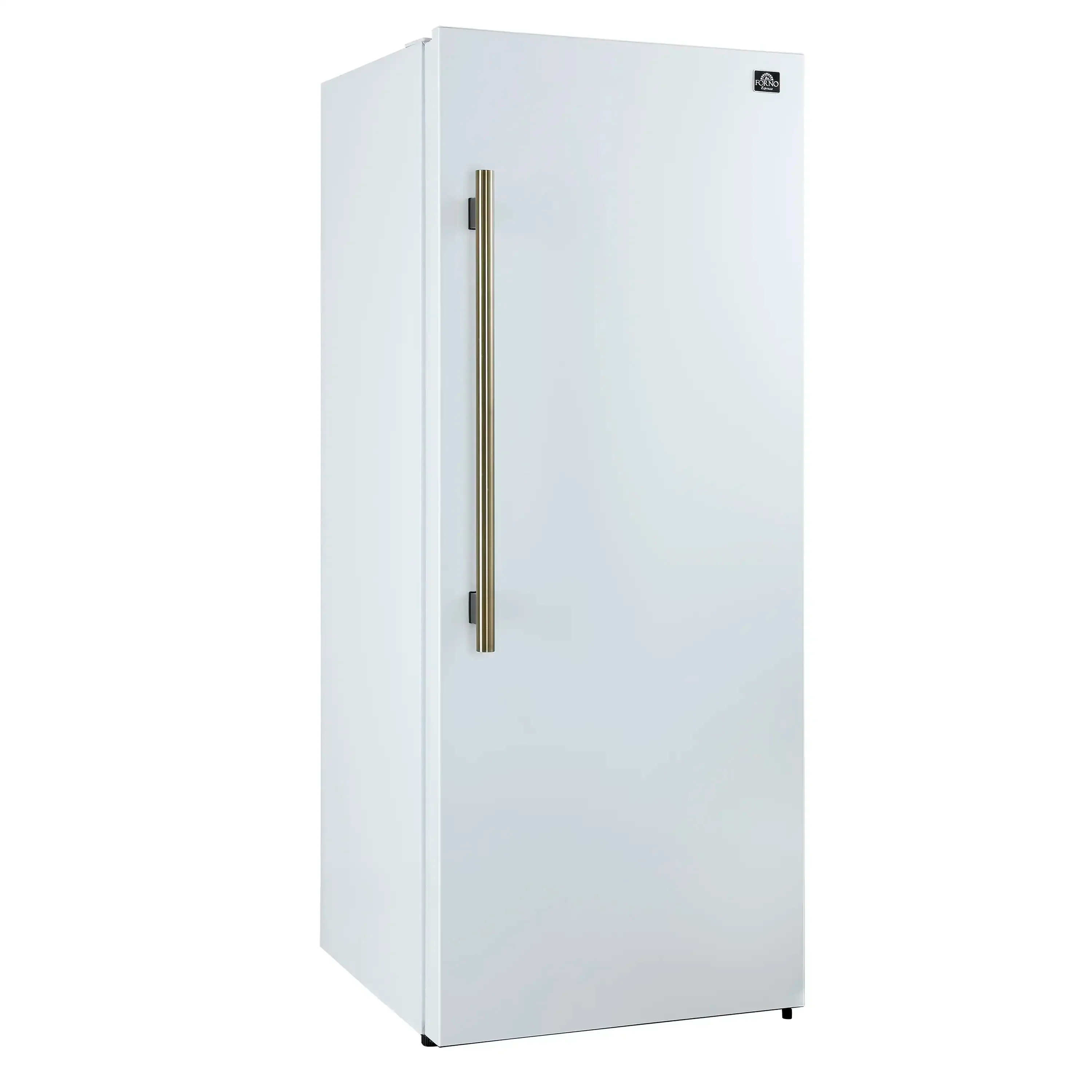 Forno Maderno 28-Inch Built-In 13.6 Cu.Ft. Convertible Refrigerator in White with Antique Brass Handle, Right Swing with Decorative Grille (FFFFD1722-32RMG-WHT) - Image 4