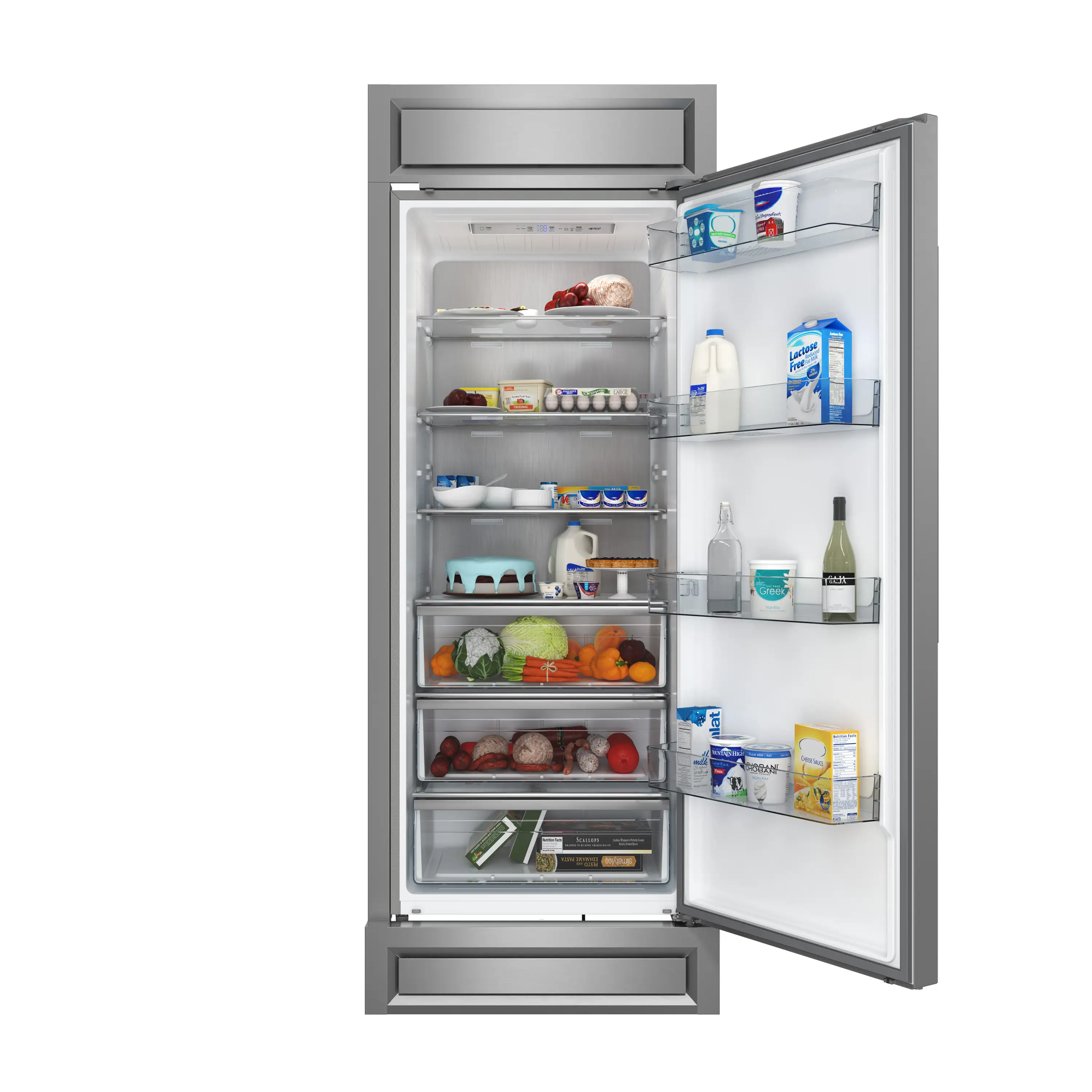 Forno Maderno 28-Inch Convertible Built-In Refrigerator/Freezer with 4-Inch Decorative Grille Trim, 13.6 cu.ft., Right Hinge in Stainless Steel (FFFFD1722-32RS) - Image 3