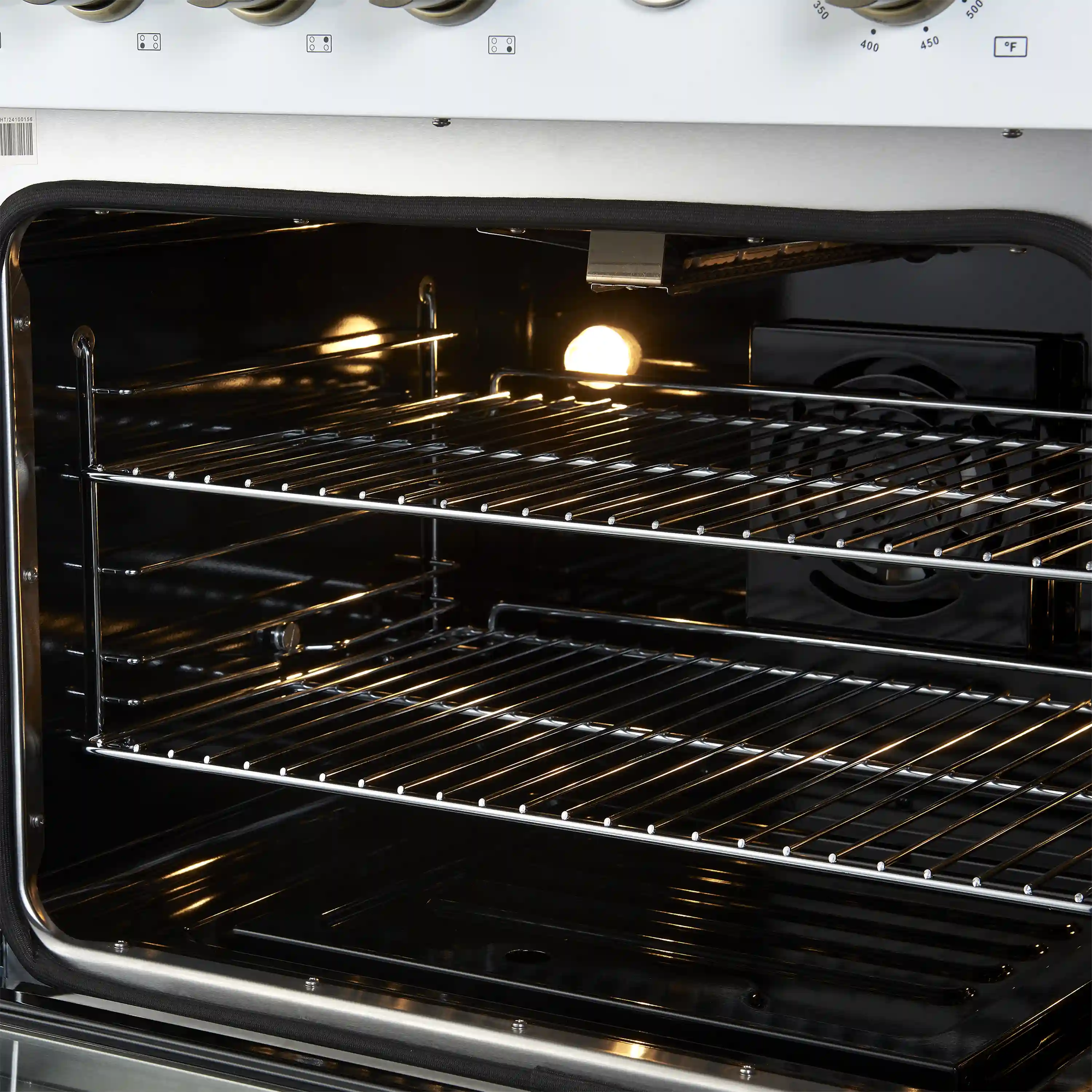 Forno Marco 30-Inch Gas Range with 4 Burners and 4.32 Cu.Ft. Convection Oven in White with Antique Brass Trim (FFSGS6277-30WHT) - Image 8