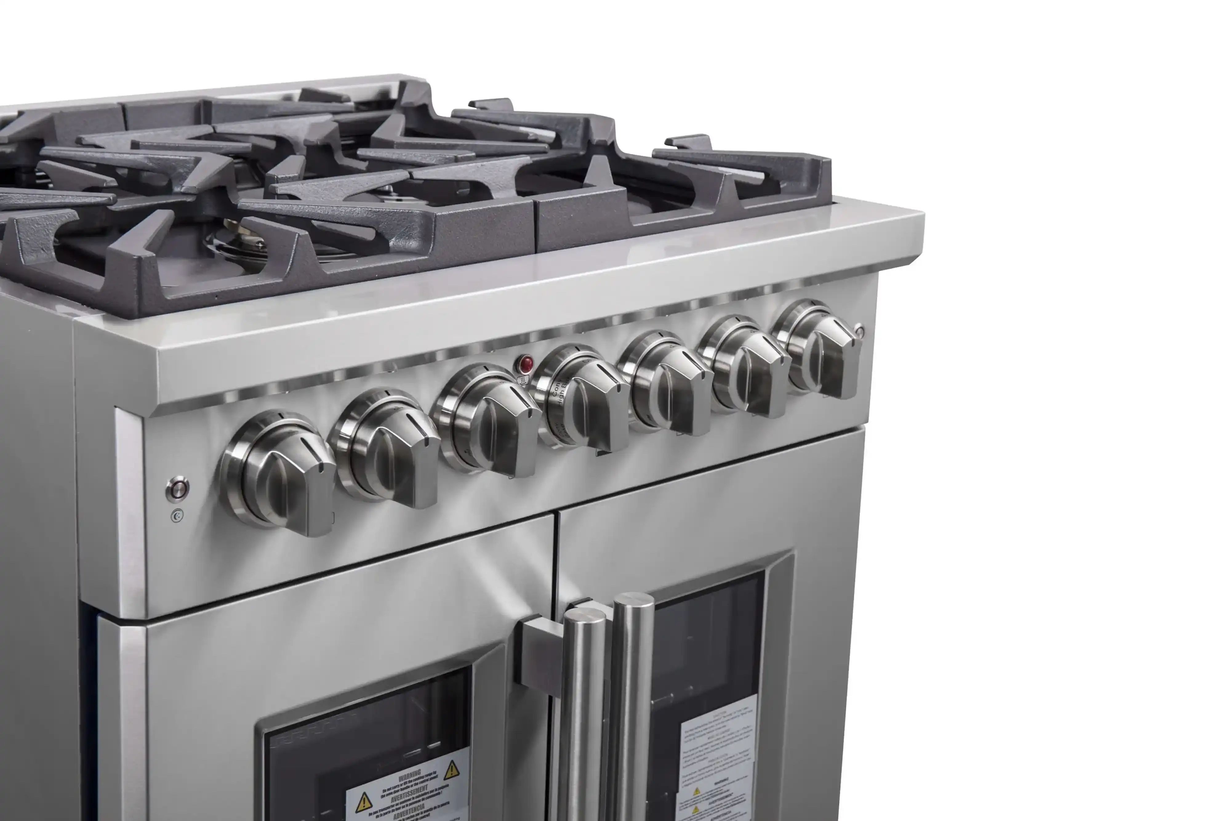 Forno Massimo 30-Inch Freestanding French Door Dual Fuel Range in Stainless Steel (FFSGS6325-30) - Image 10