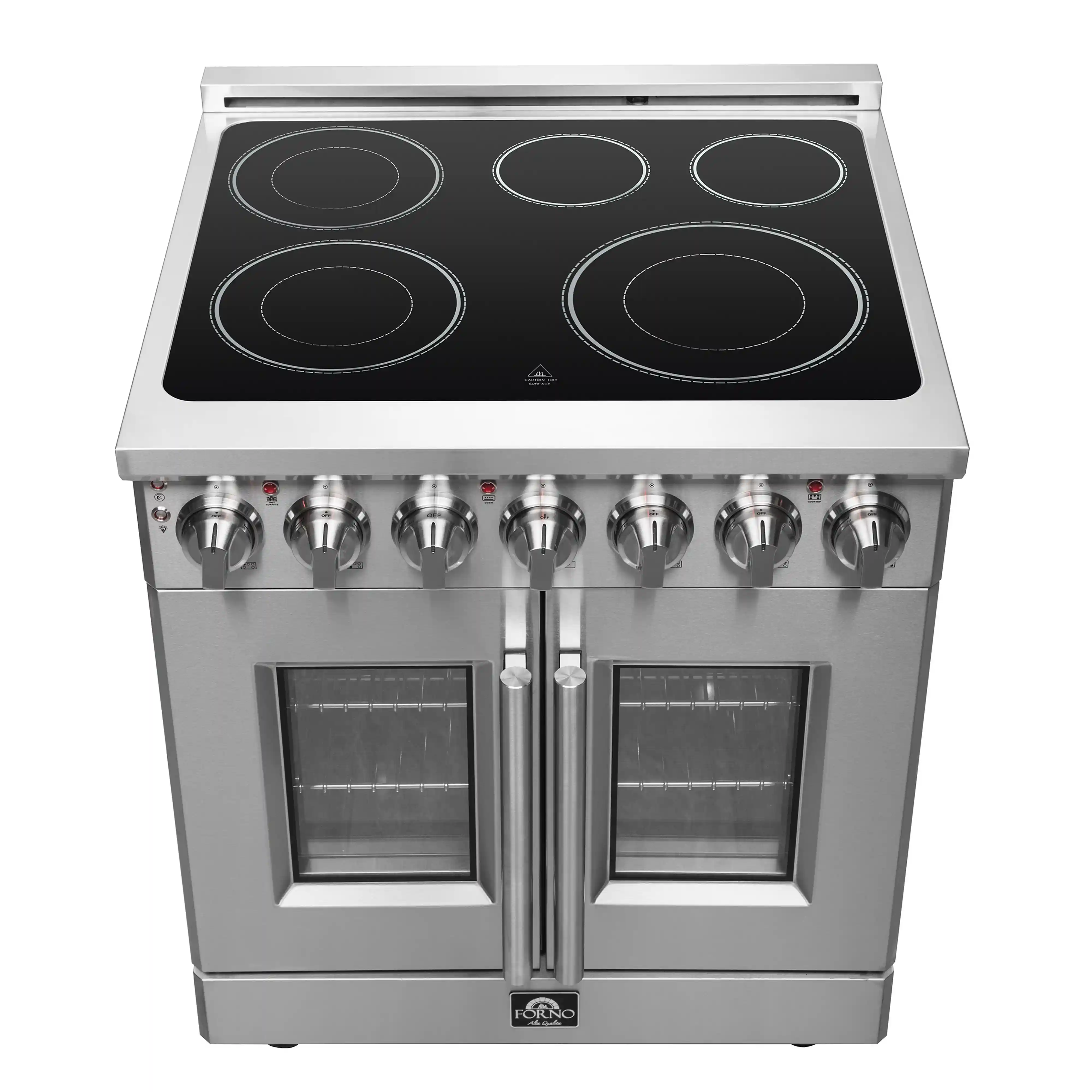 Forno Massimo 30-Inch Freestanding French Door Electric Range in Stainless Steel (FFSEL6955-30) - Image 2