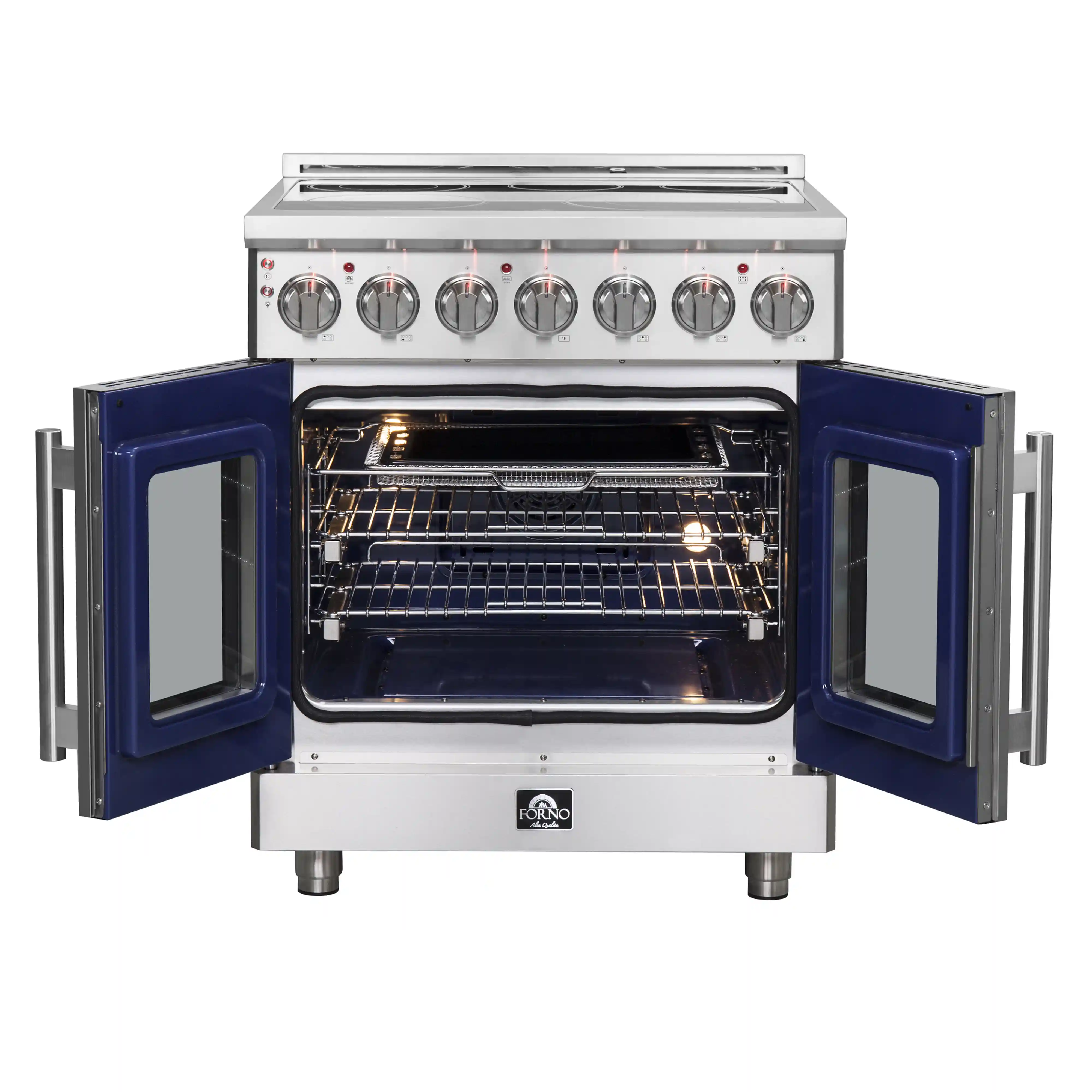 Forno Massimo 30-Inch Freestanding French Door Electric Range in Stainless Steel (FFSEL6955-30) - Image 3