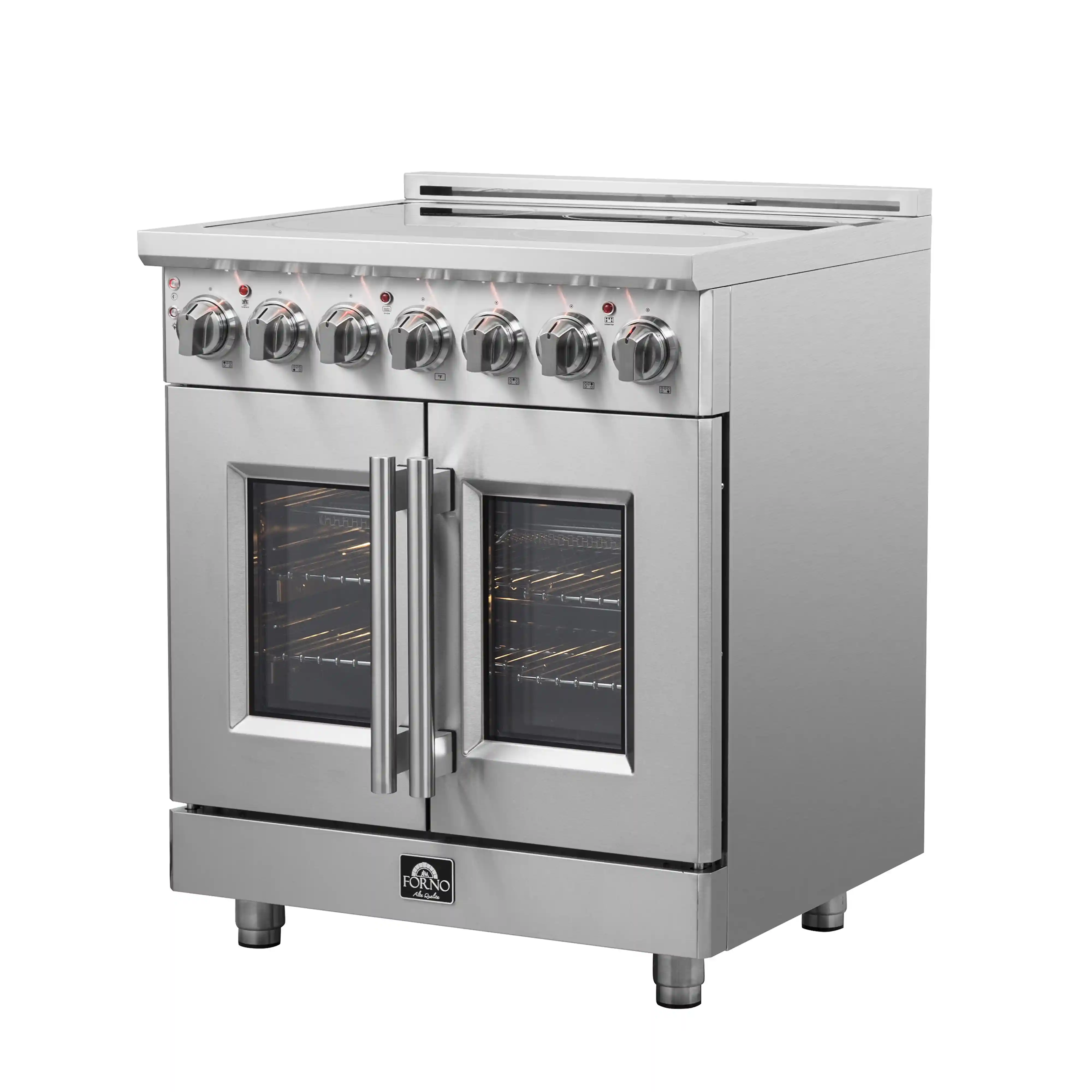 Forno Massimo 30-Inch Freestanding French Door Electric Range in Stainless Steel (FFSEL6955-30) - Image 6