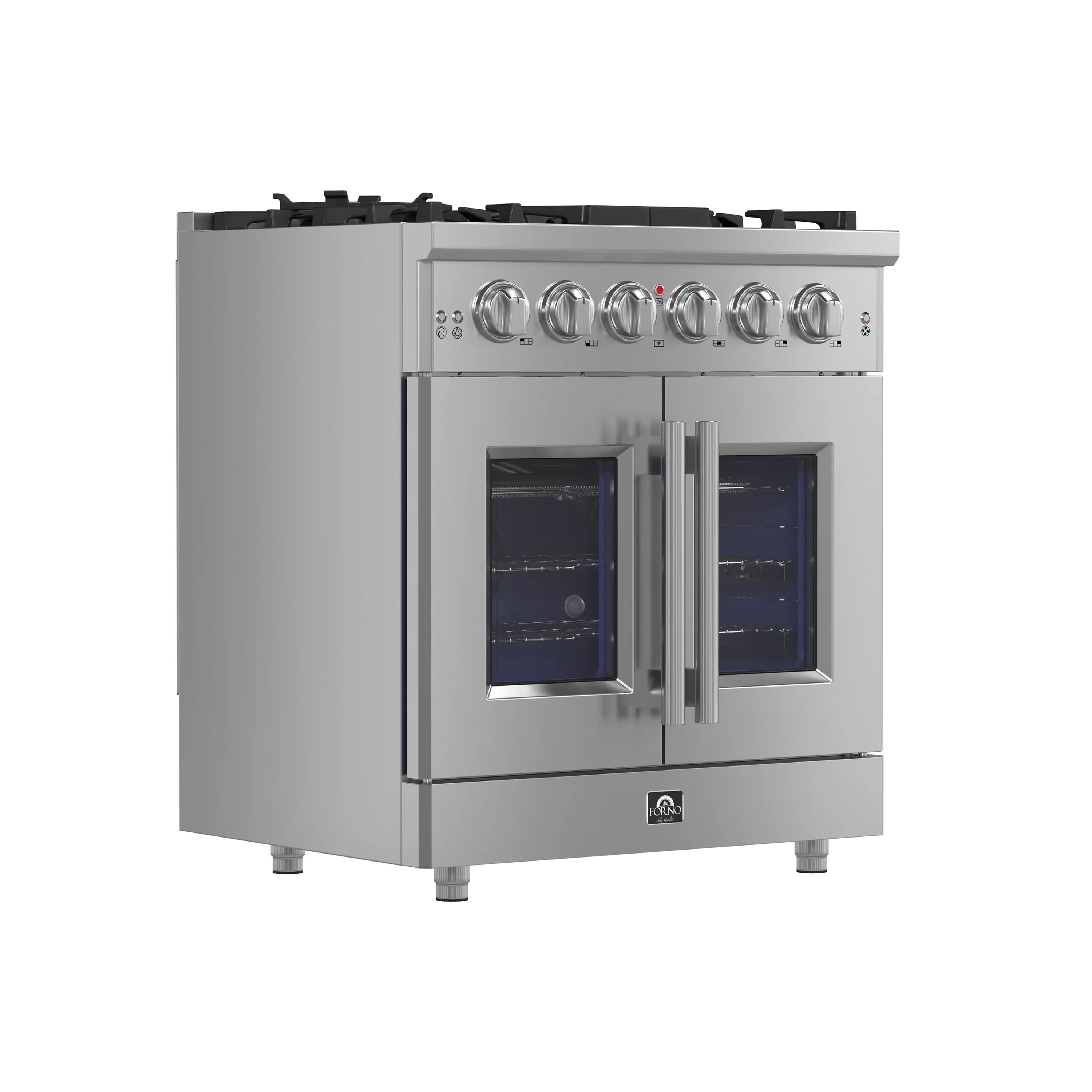 Forno Massimo 30-Inch French Door Gas Range in Stainless Steel (FFSGS6439-30) - Image 3