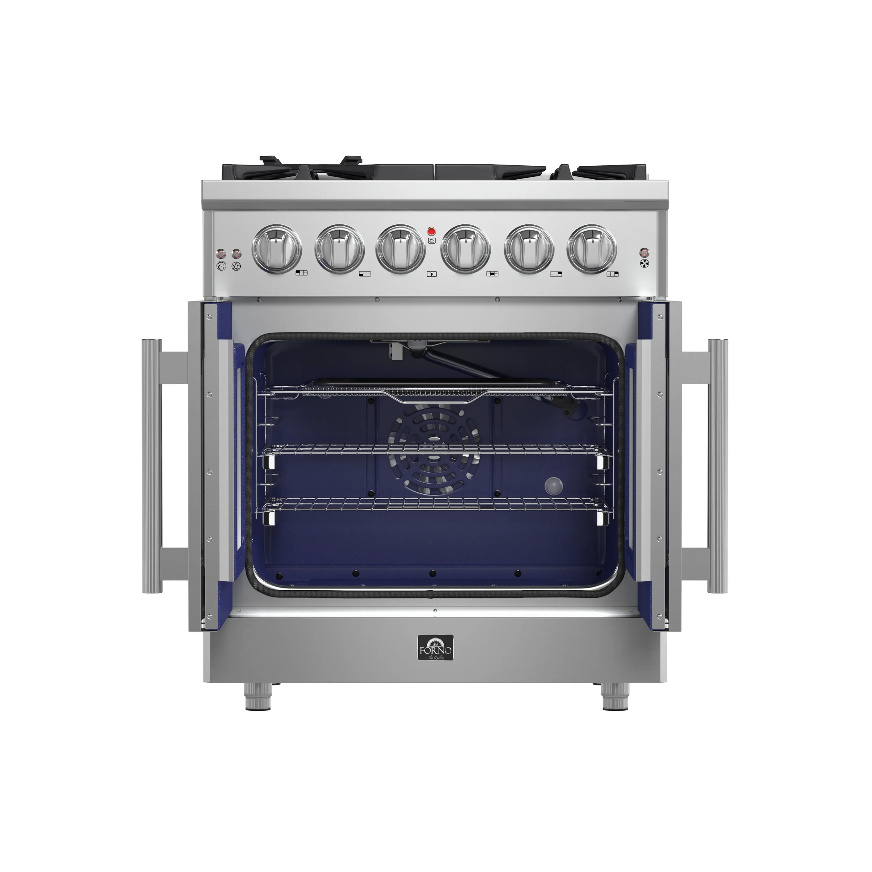 Forno Massimo 30-Inch French Door Gas Range in Stainless Steel (FFSGS6439-30) - Image 4