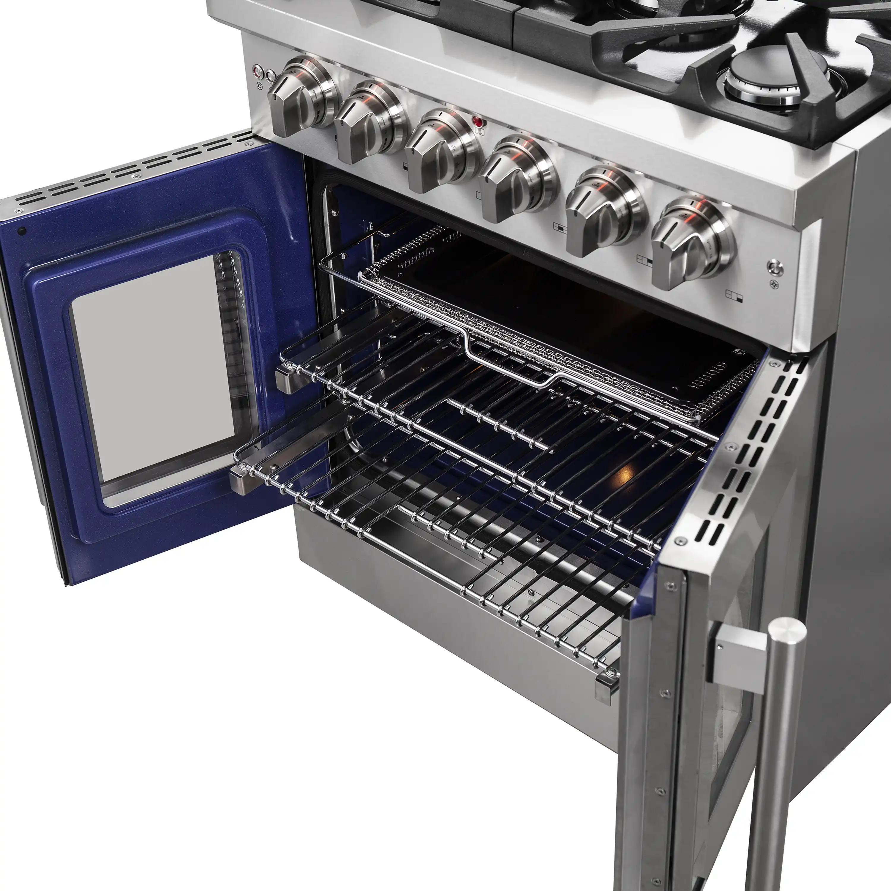 Forno Massimo 30-Inch French Door Gas Range in Stainless Steel (FFSGS6439-30) - Image 7