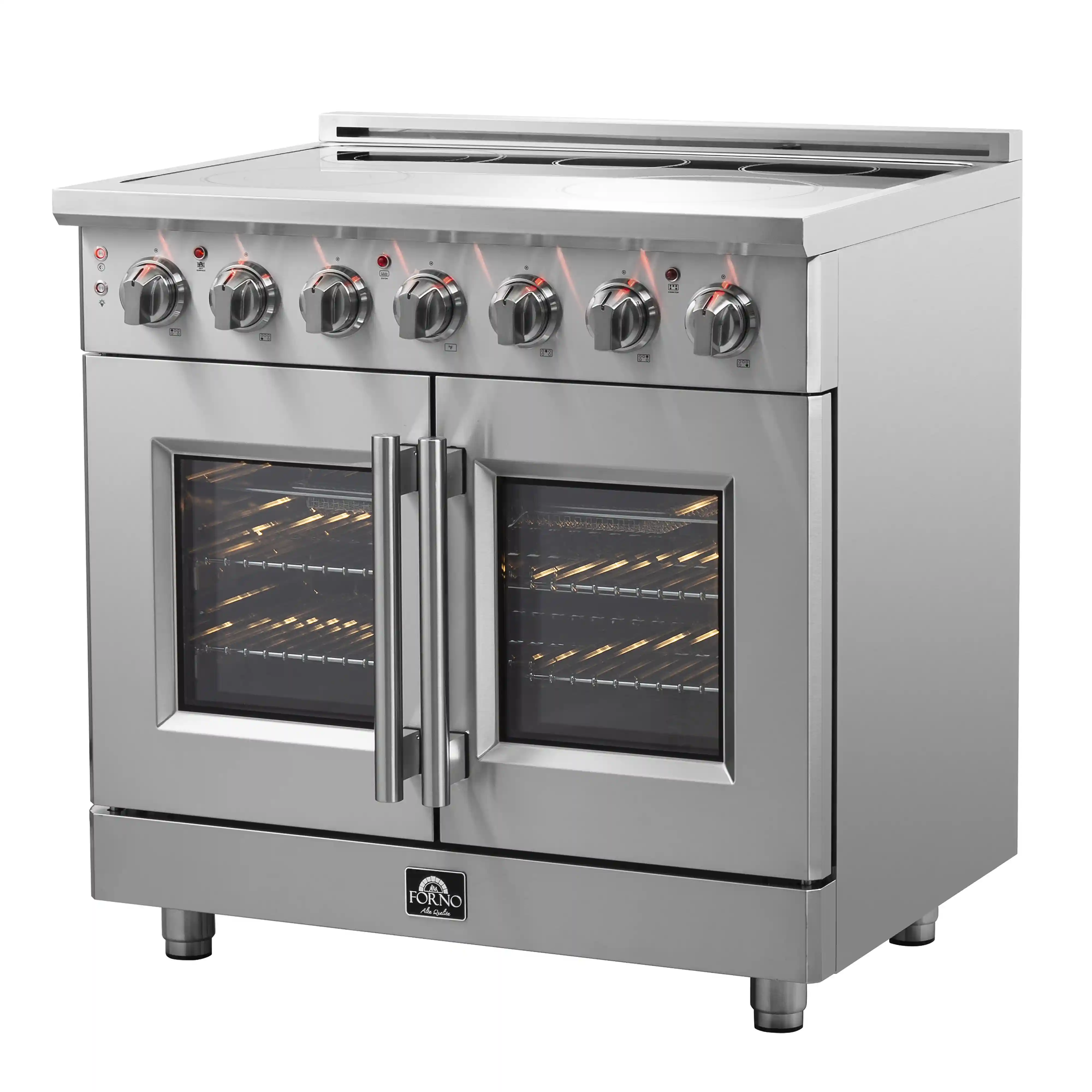 Forno Massimo 36-Inch Freestanding French Door Electric Range in Stainless Steel (FFSEL6955-36) - Image 5