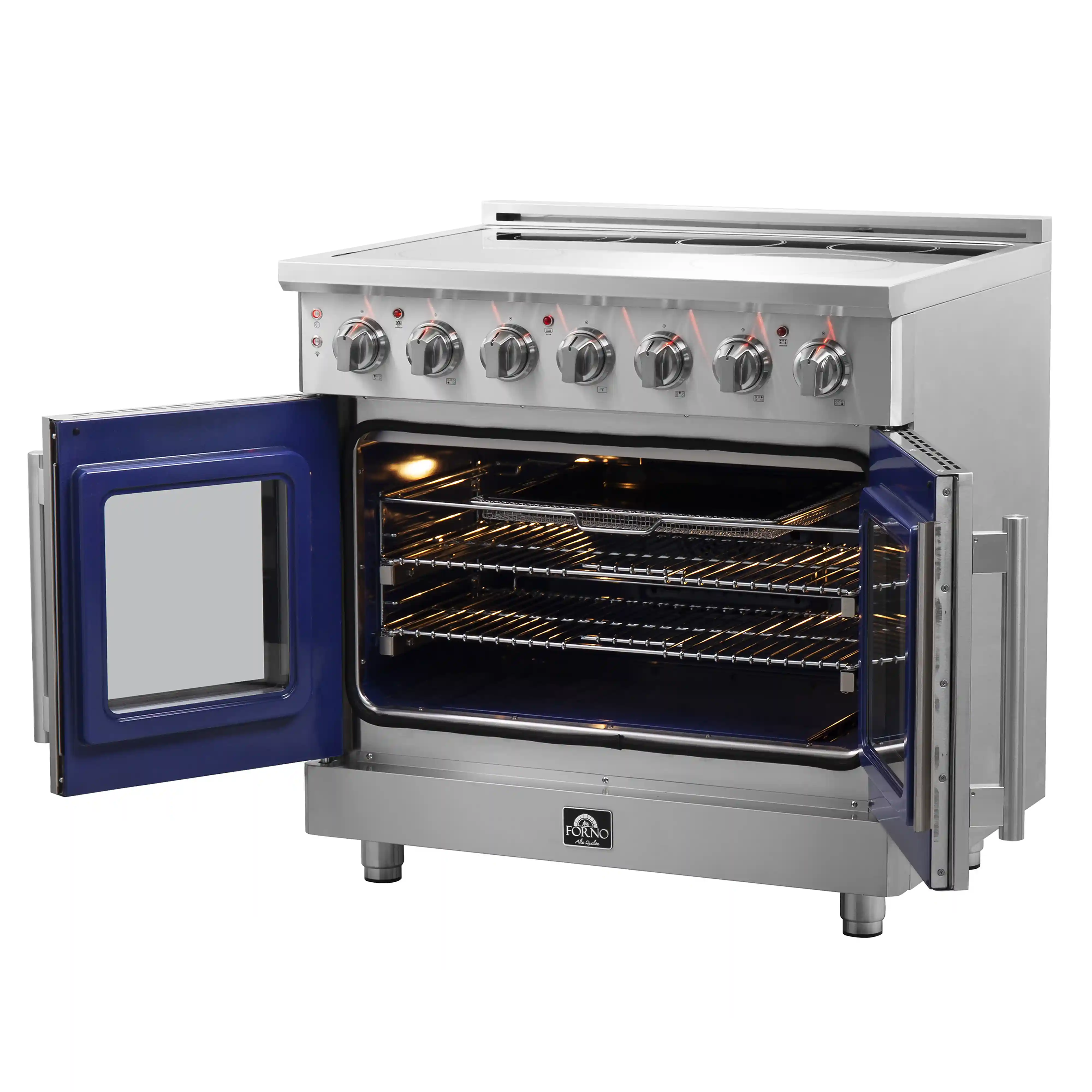 Forno Massimo 36-Inch Freestanding French Door Electric Range in Stainless Steel (FFSEL6955-36) - Image 6
