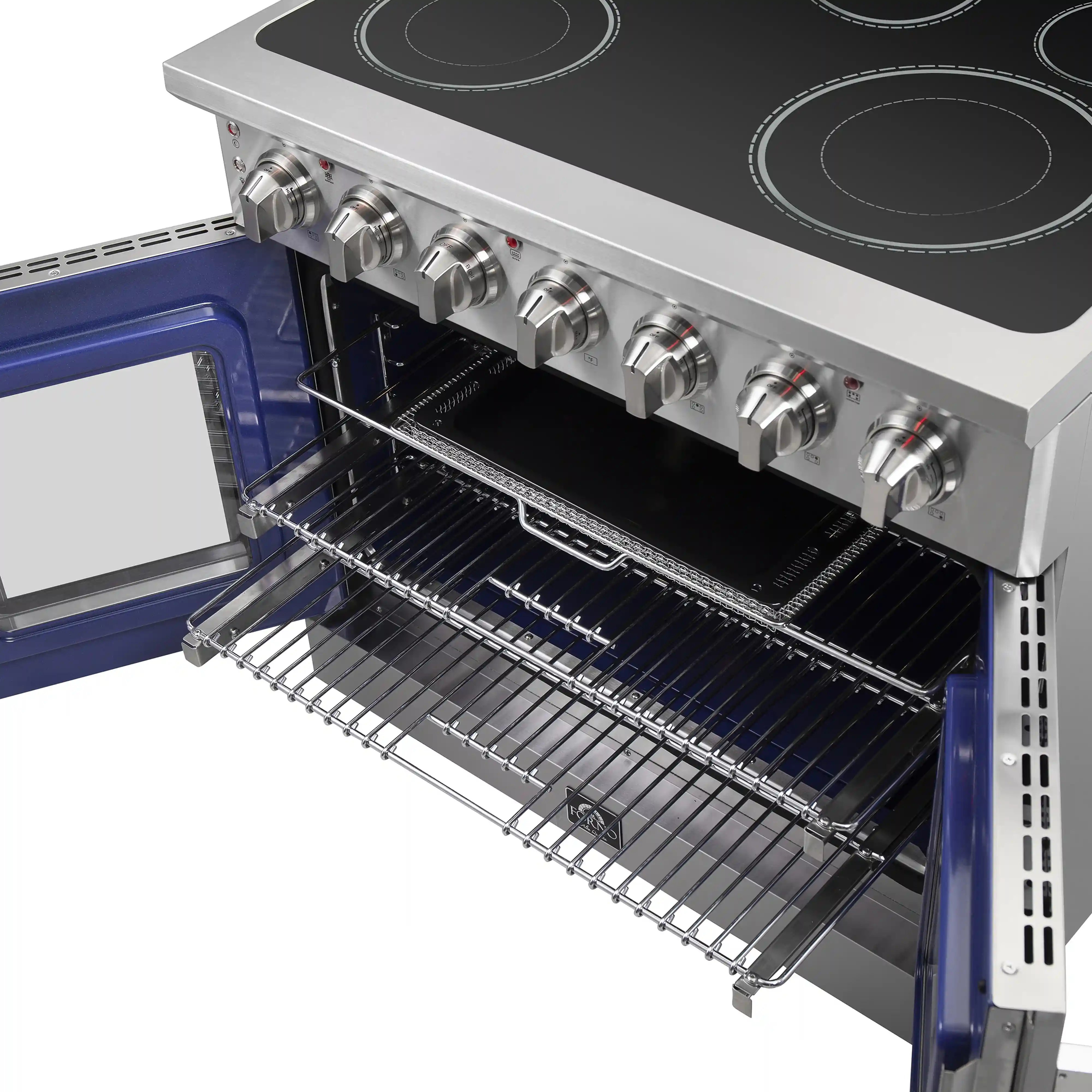 Forno Massimo 36-Inch Freestanding French Door Electric Range in Stainless Steel (FFSEL6955-36) - Image 8