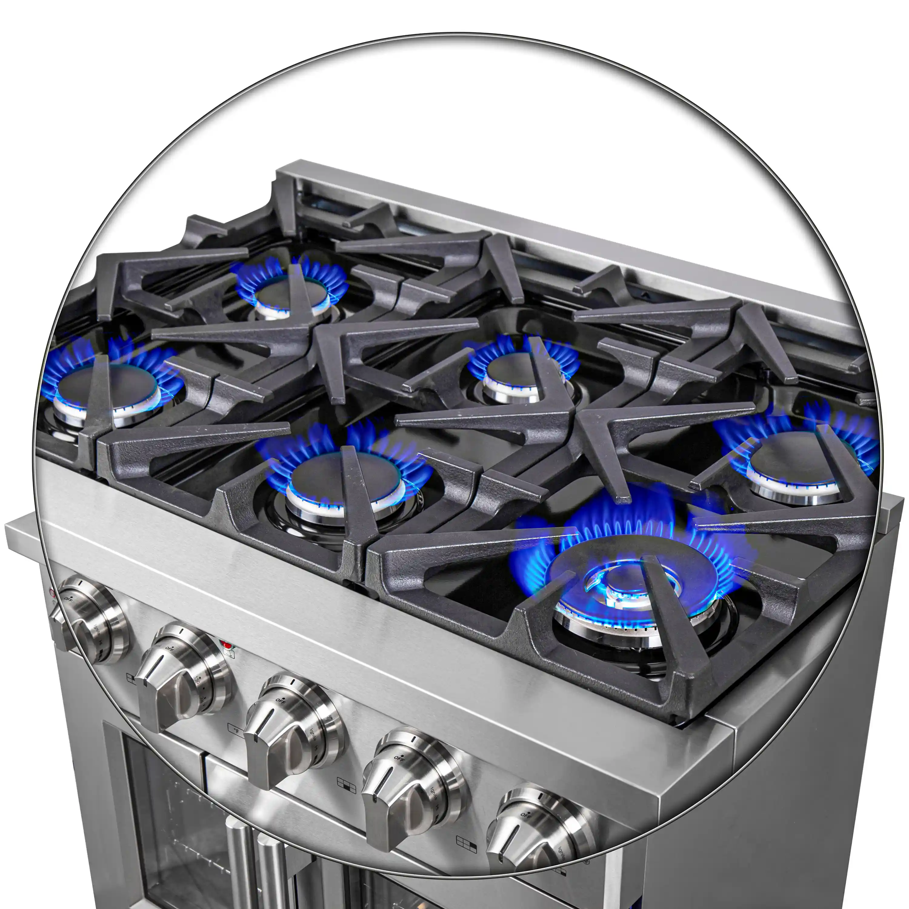 Forno Massimo 36-Inch French Door Gas Range in Stainless Steel (FFSGS6439-36) - Image 10