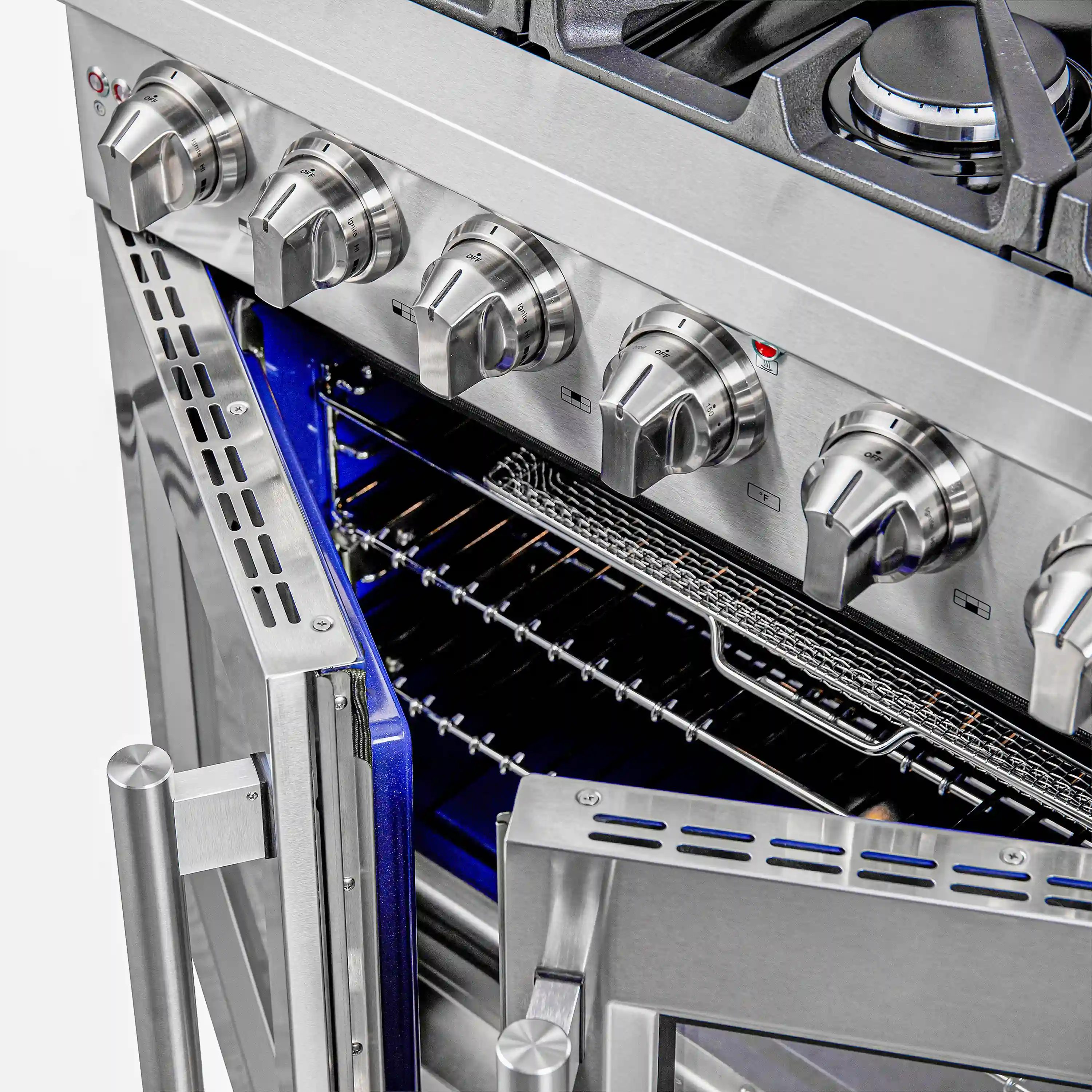Forno Massimo 36-Inch French Door Gas Range in Stainless Steel (FFSGS6439-36) - Image 7
