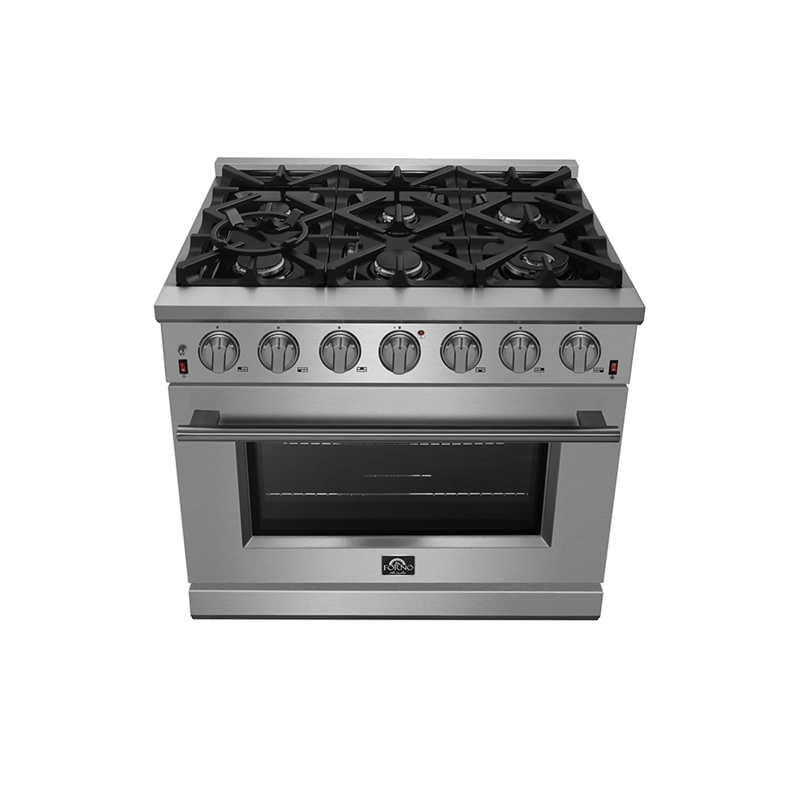 Forno Massimo 36-Inch Gas Range in Stainless Steel (FFSGS6239-36) - Image 4