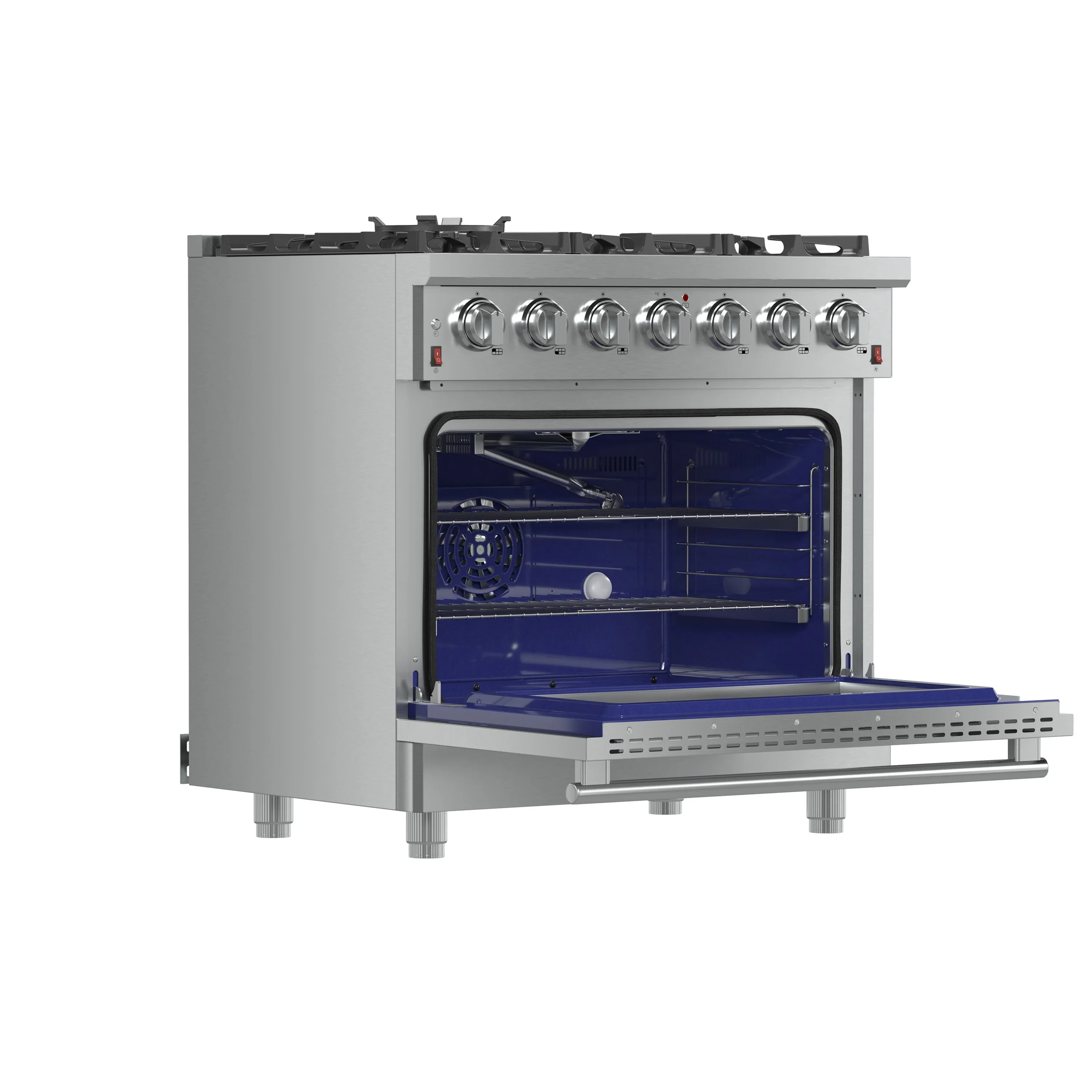 Forno Massimo 36-Inch Gas Range in Stainless Steel (FFSGS6239-36) - Image 5