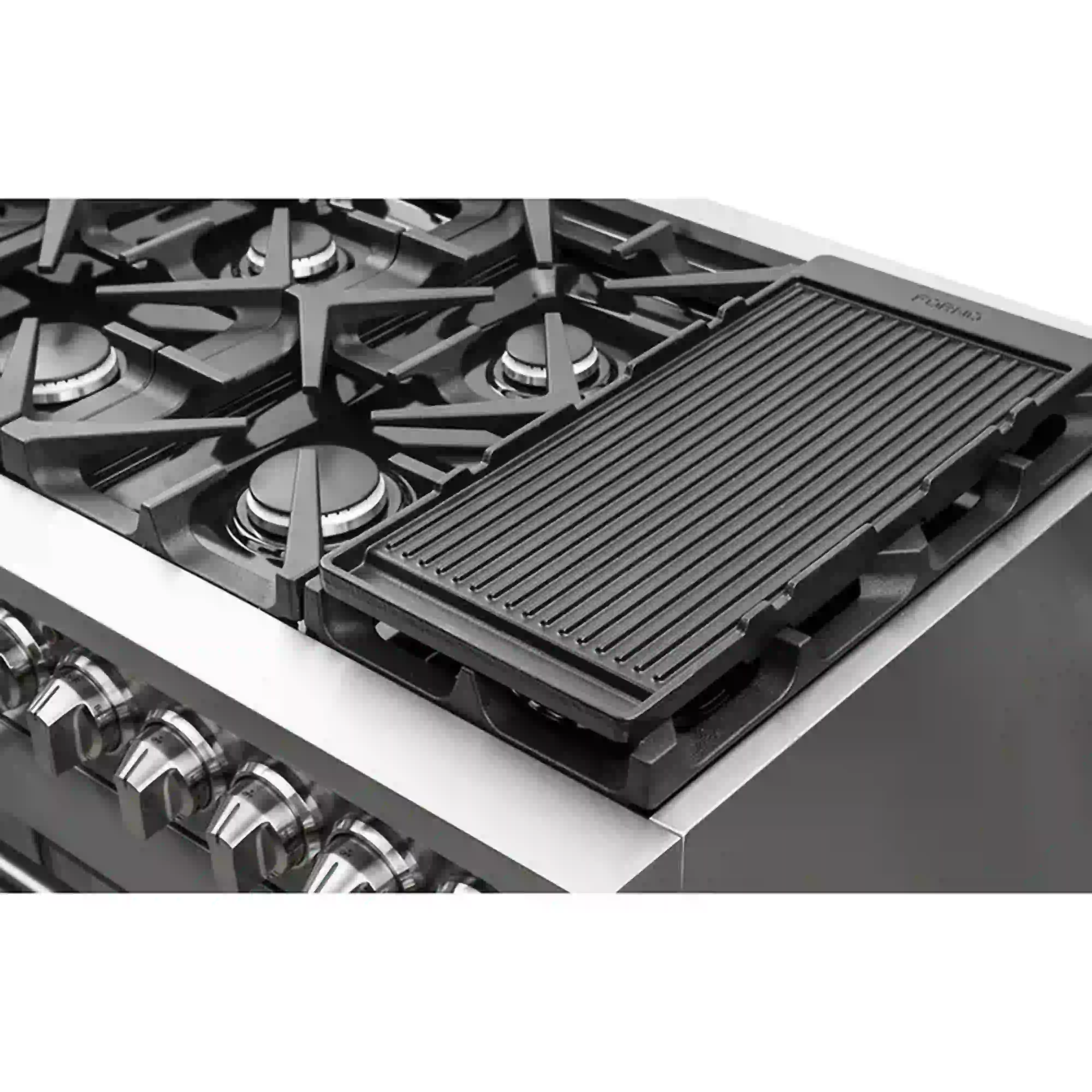 Forno Massimo 48-Inch Freestanding Dual Fuel Range in Stainless Steel (FFSGS6125-48) - Image 4