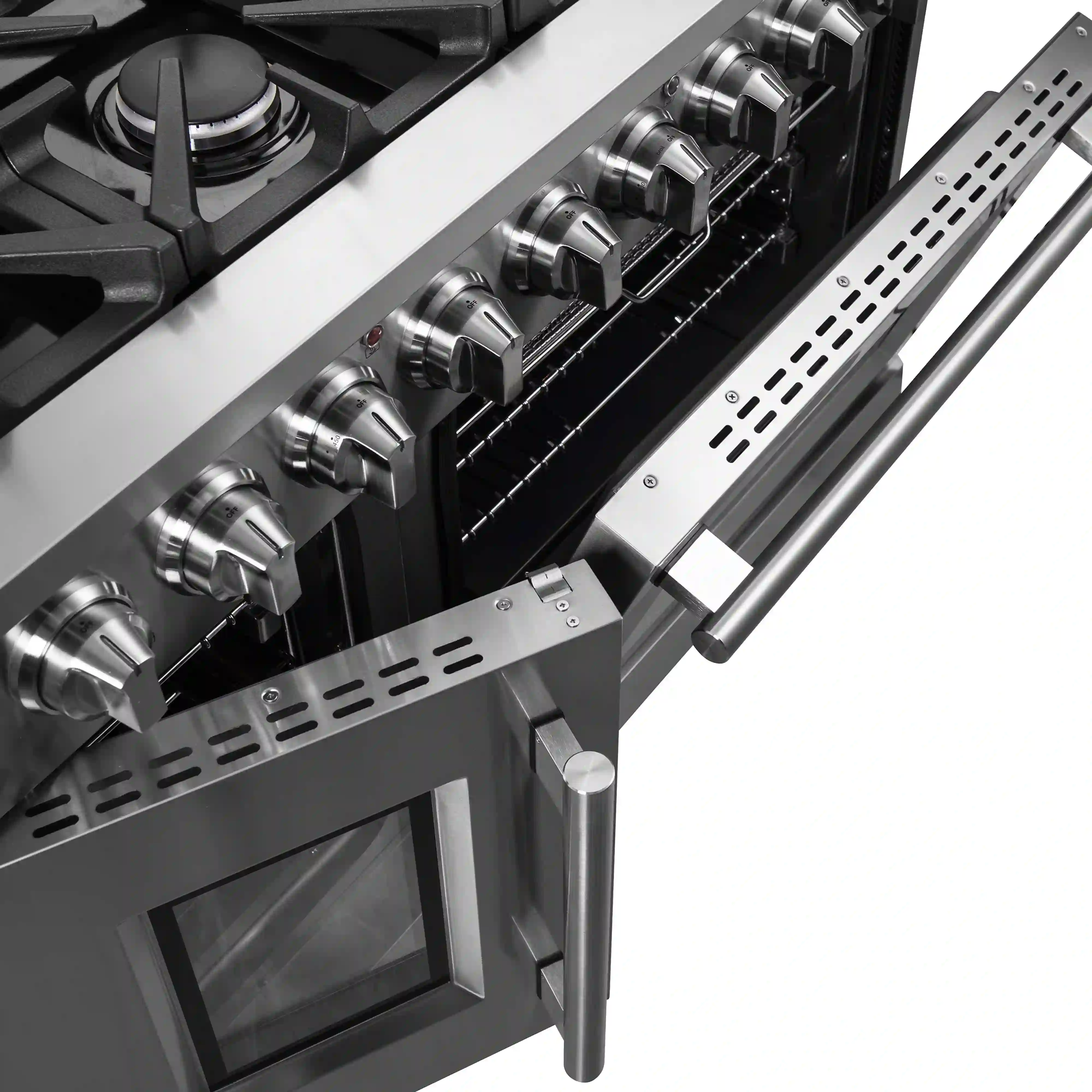Forno Massimo 48-Inch French Door Gas Range in Stainless Steel (FFSGS6439-48) - Image 13