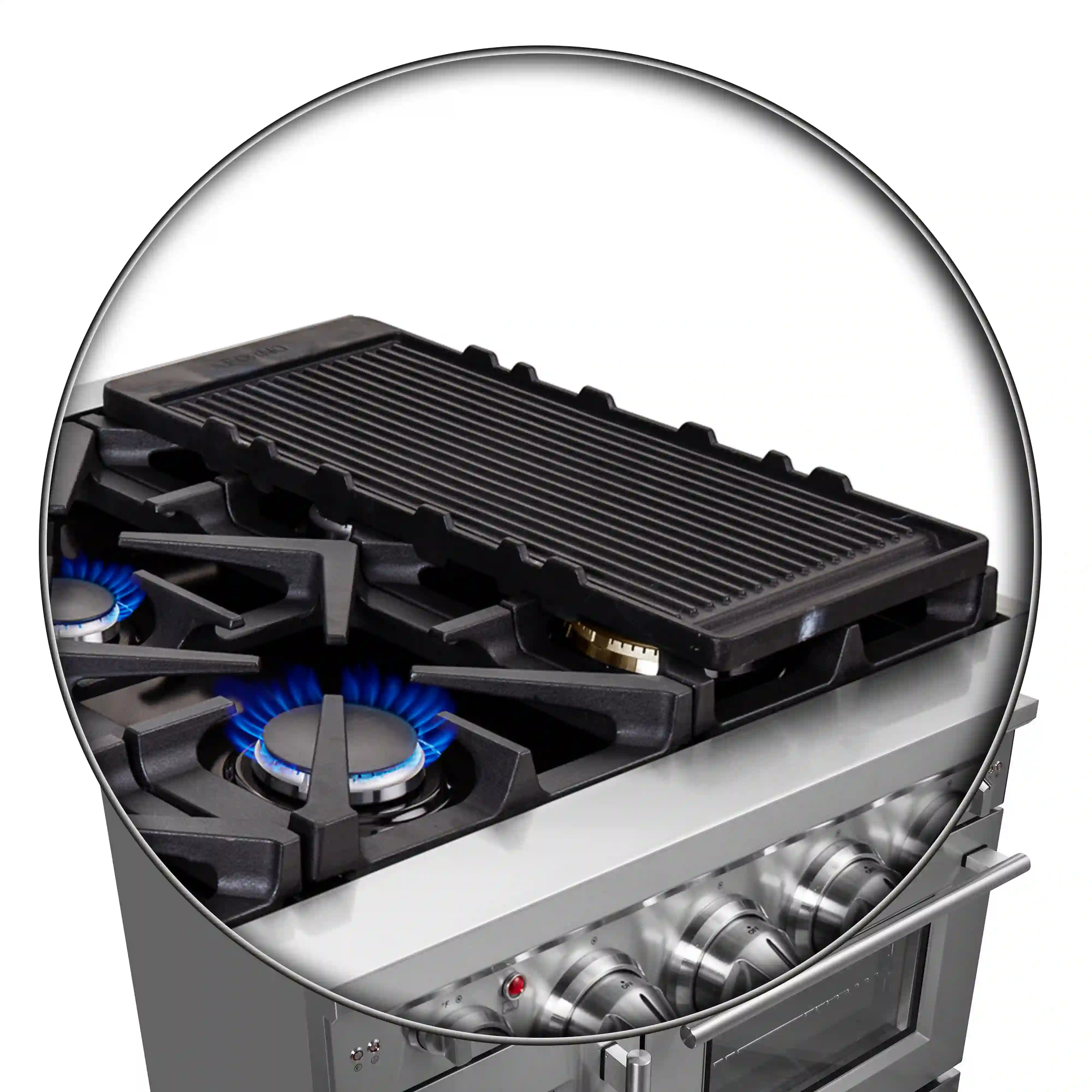 Forno Massimo 48-Inch French Door Gas Range in Stainless Steel (FFSGS6439-48) - Image 9