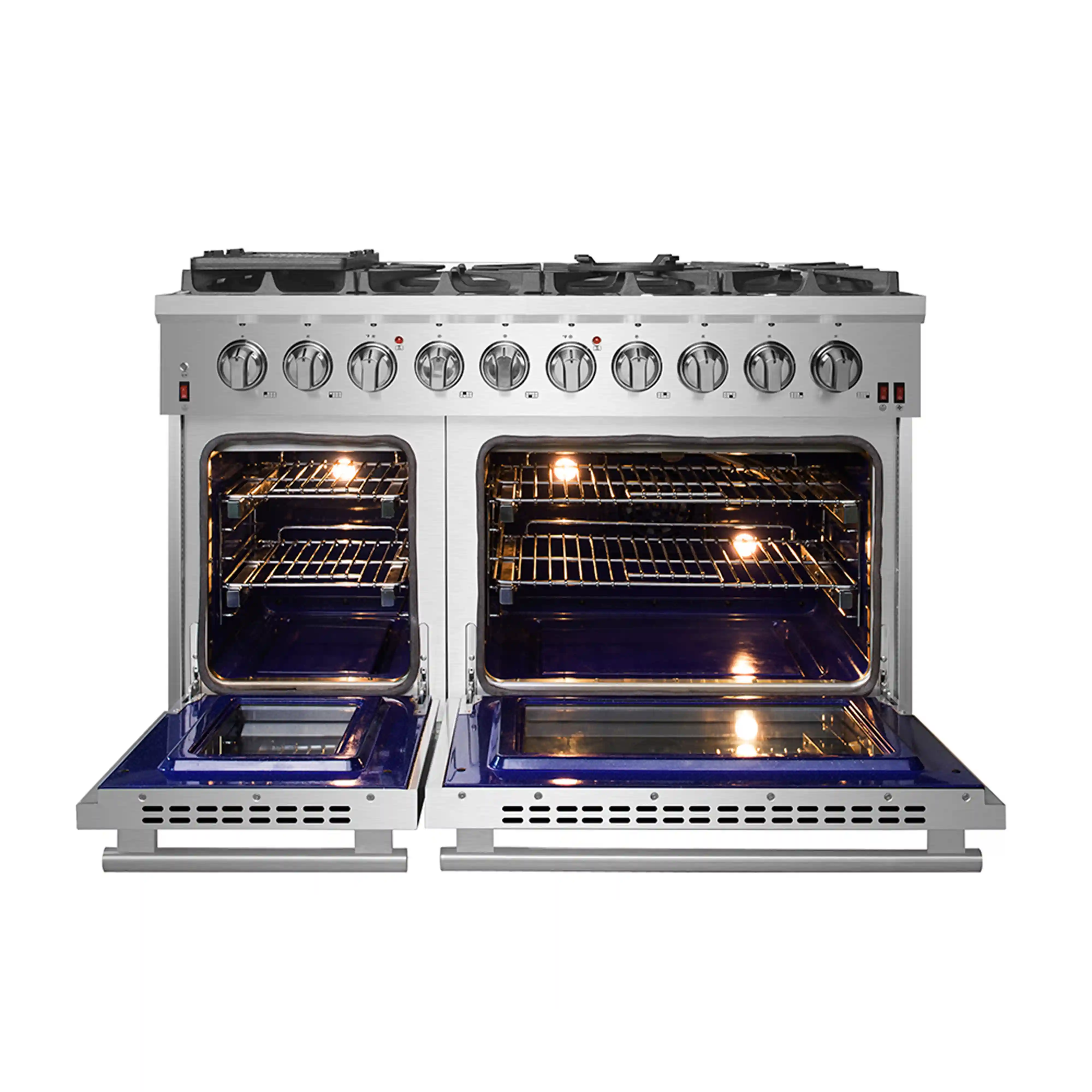 Forno Massimo 48-Inch Gas Range in Stainless Steel (FFSGS6239-48) - Image 3