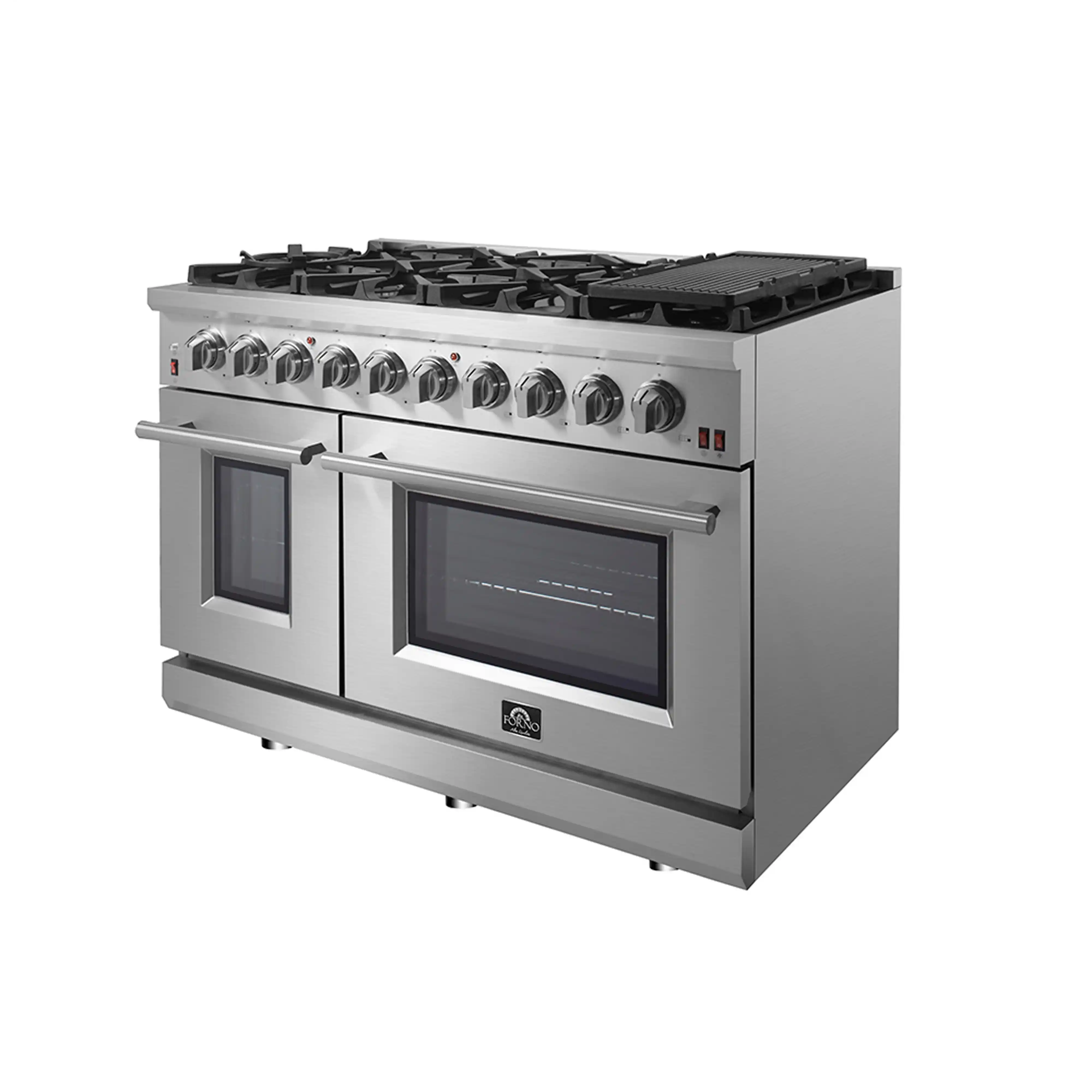 Forno Massimo 48-Inch Gas Range in Stainless Steel (FFSGS6239-48) - Image 4