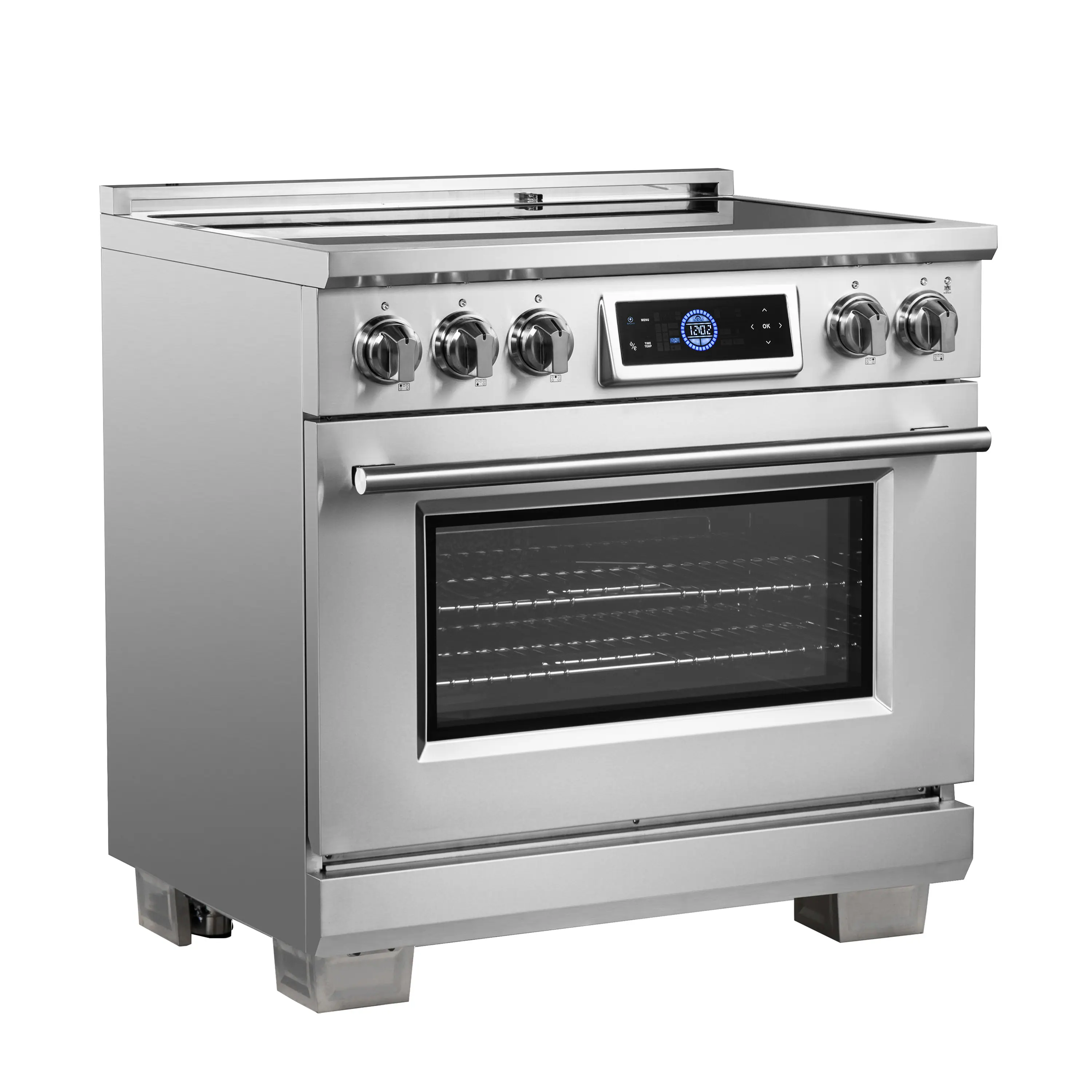 Forno Maximus 36-Inch Induction Range with Air Fryer in Stainless Steel (FFSIN0968-36) - Image 3