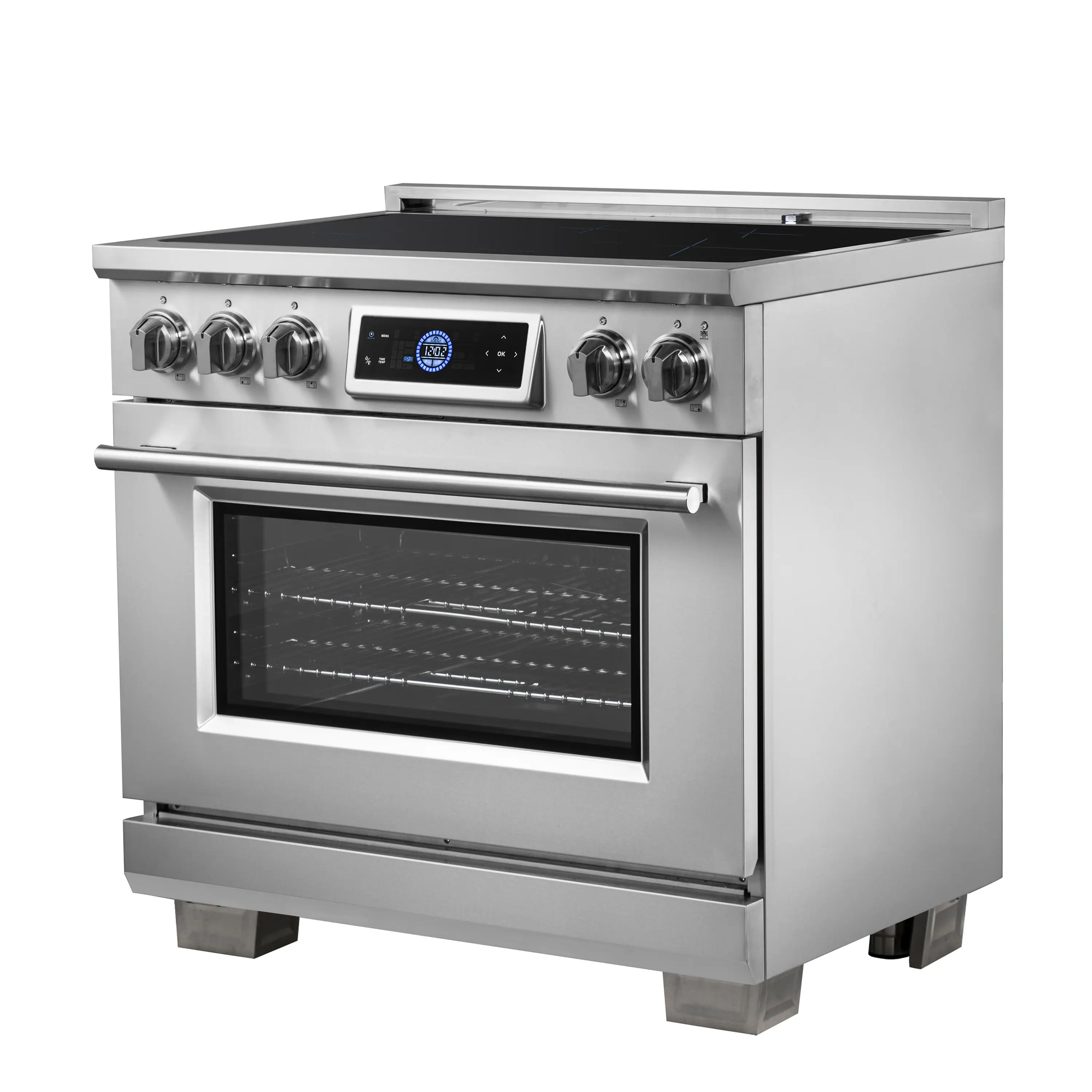 Forno Maximus 36-Inch Induction Range with Air Fryer in Stainless Steel (FFSIN0968-36) - Image 4