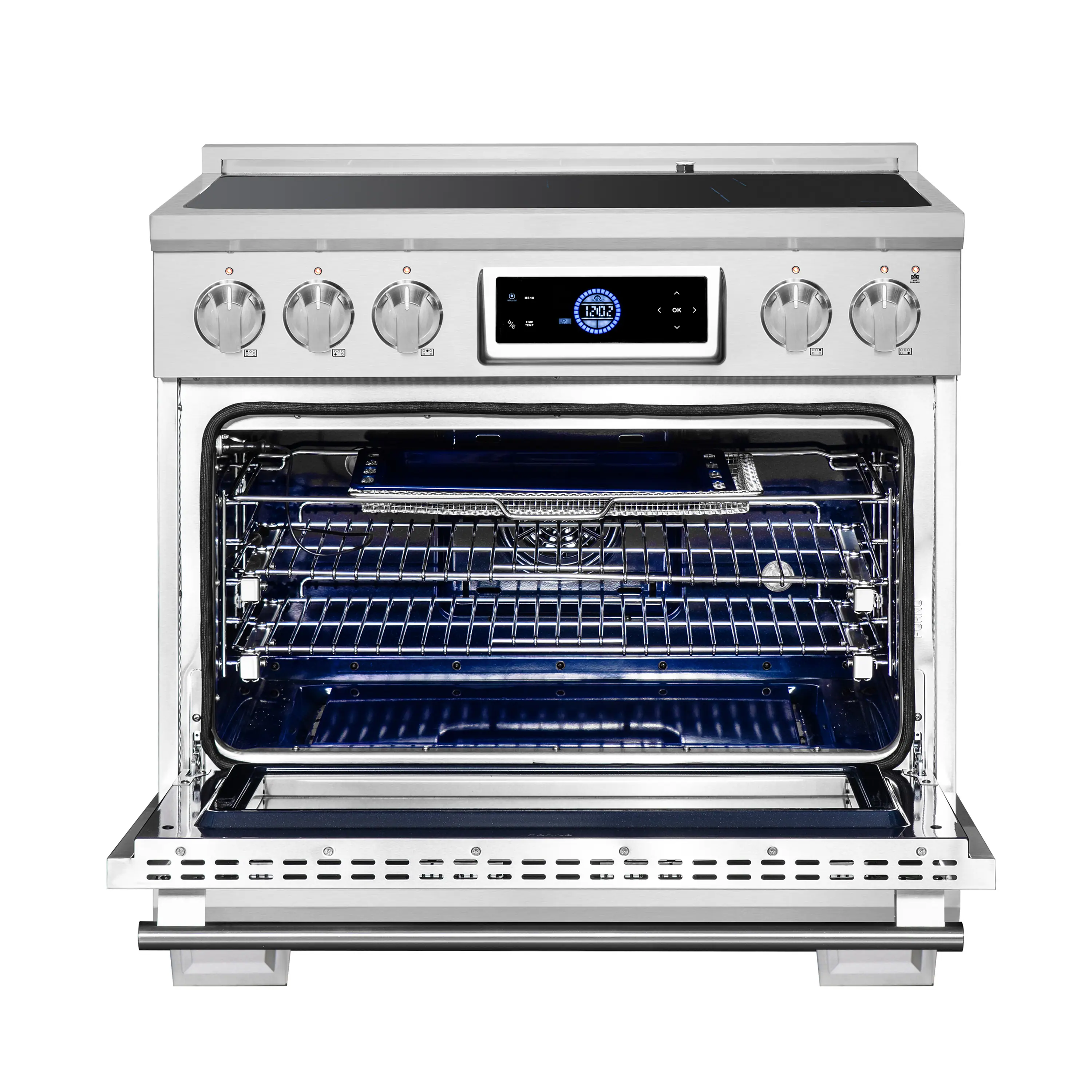 Forno Maximus 36-Inch Induction Range with Air Fryer in Stainless Steel (FFSIN0968-36) - Image 5