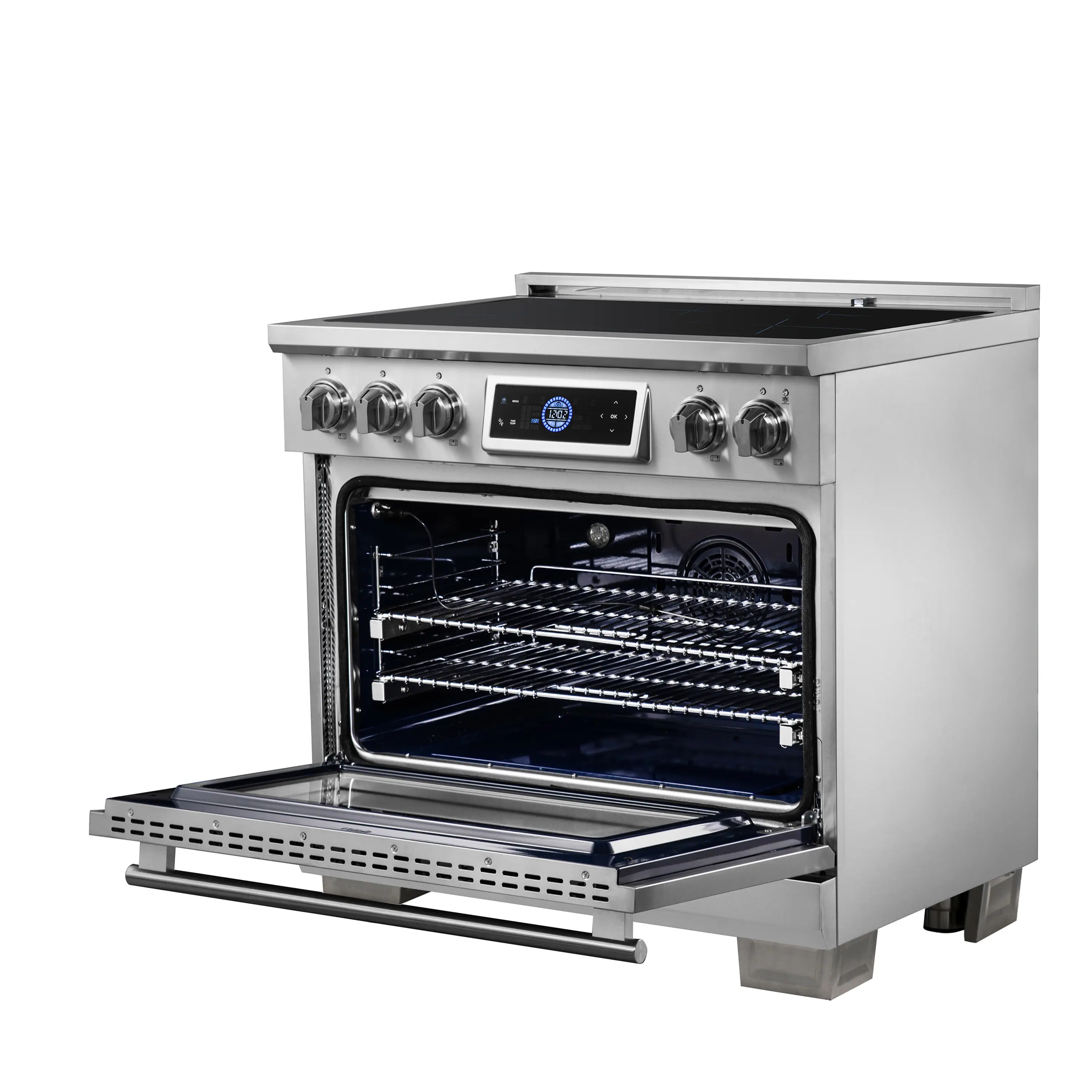 Forno Maximus 36-Inch Induction Range with Air Fryer in Stainless Steel (FFSIN0968-36) - Image 6