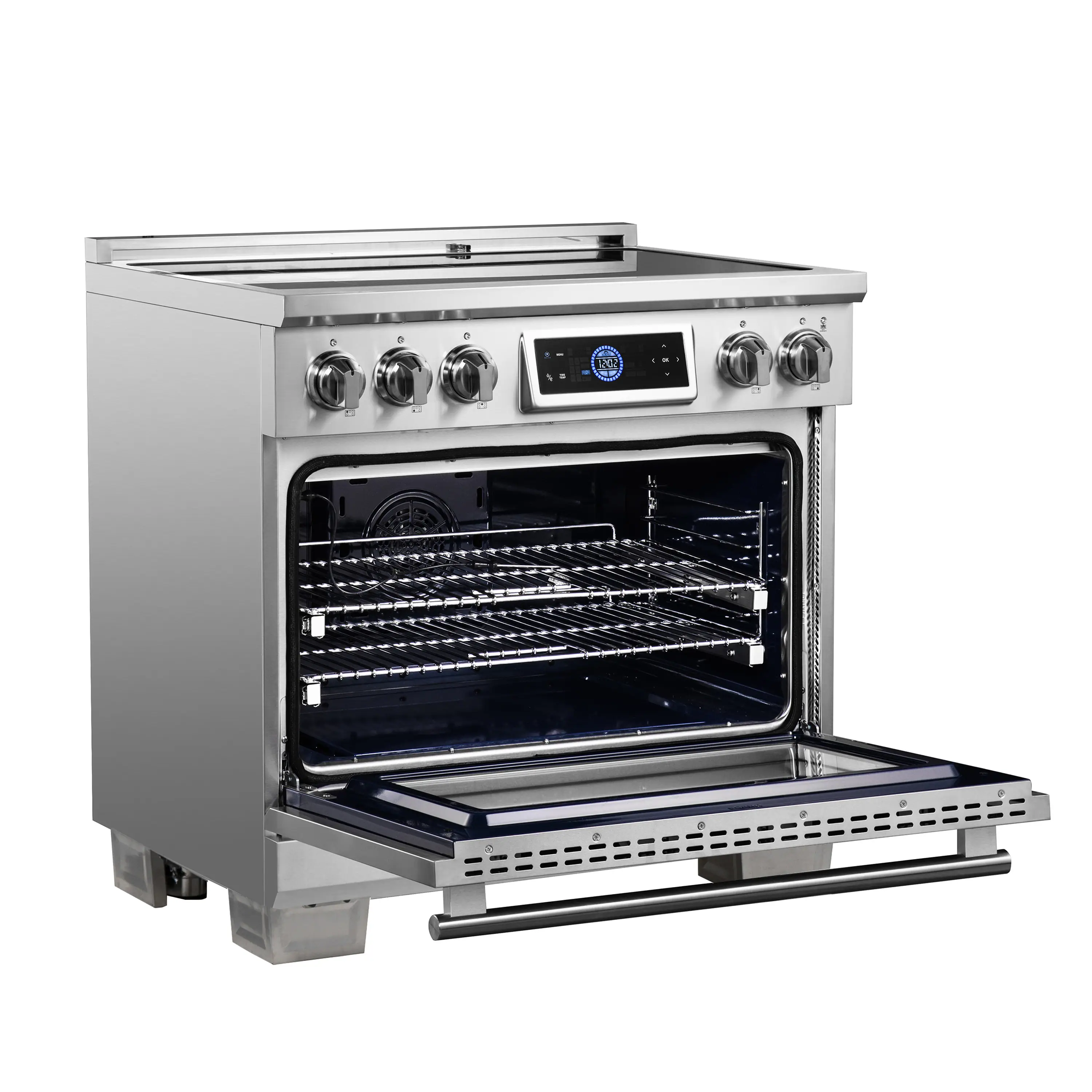 Forno Maximus 36-Inch Induction Range with Air Fryer in Stainless Steel (FFSIN0968-36) - Image 7