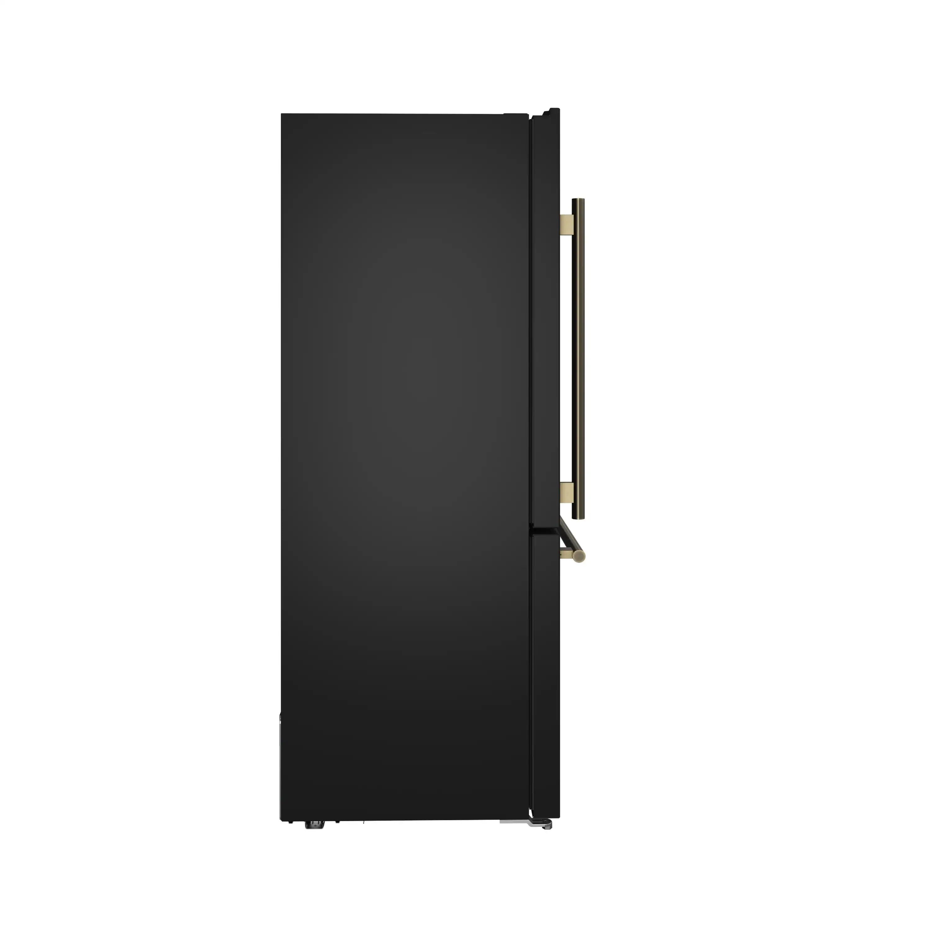Forno Milano Espresso 31-Inch 17.2 cu. ft. Refrigerator and Bottom Freezer in Black with Antique Brass Trim, Right Hinge (FFFFD1785-31BLK) - Image 7