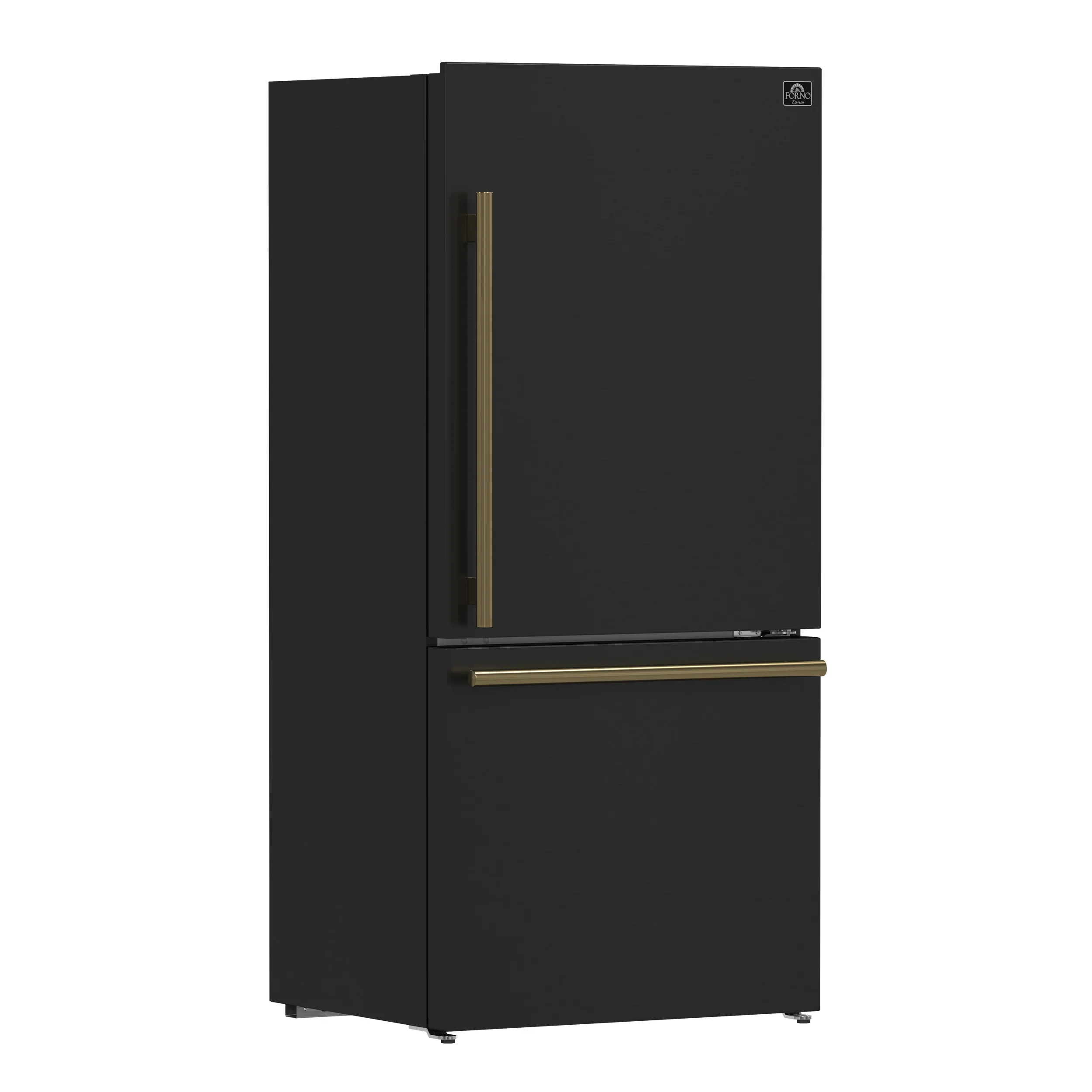Forno Milano Espresso Package - 62-Inch, 34.4 cu. ft. Refrigerators with Bottom Freezers in Black with Antique Brass Handle (FFFFD1787-60BLK) - Image 17