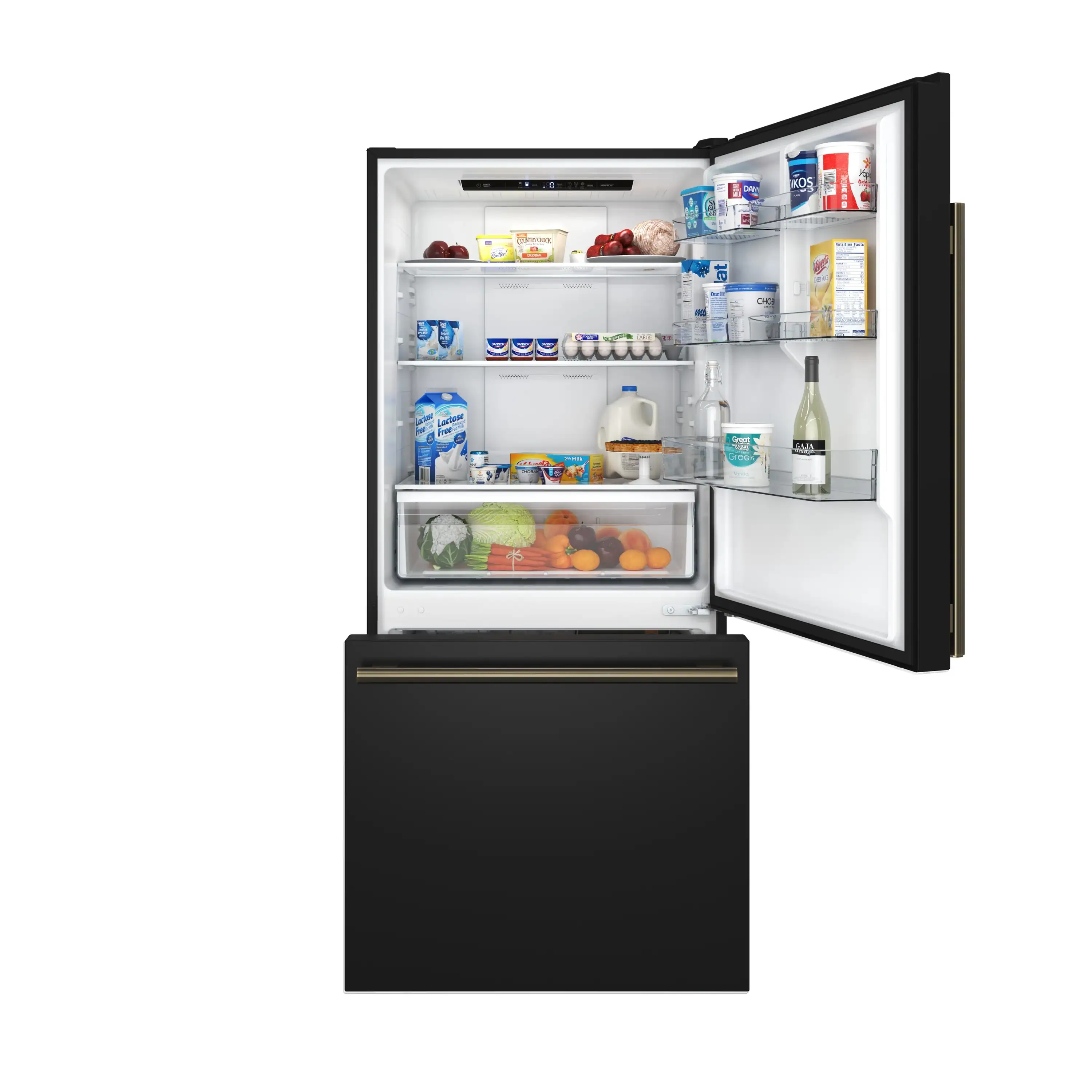 Forno Milano Espresso Package - 62-Inch, 34.4 cu. ft. Refrigerators with Bottom Freezers in Black with Antique Brass Handle (FFFFD1787-60BLK) - Image 20