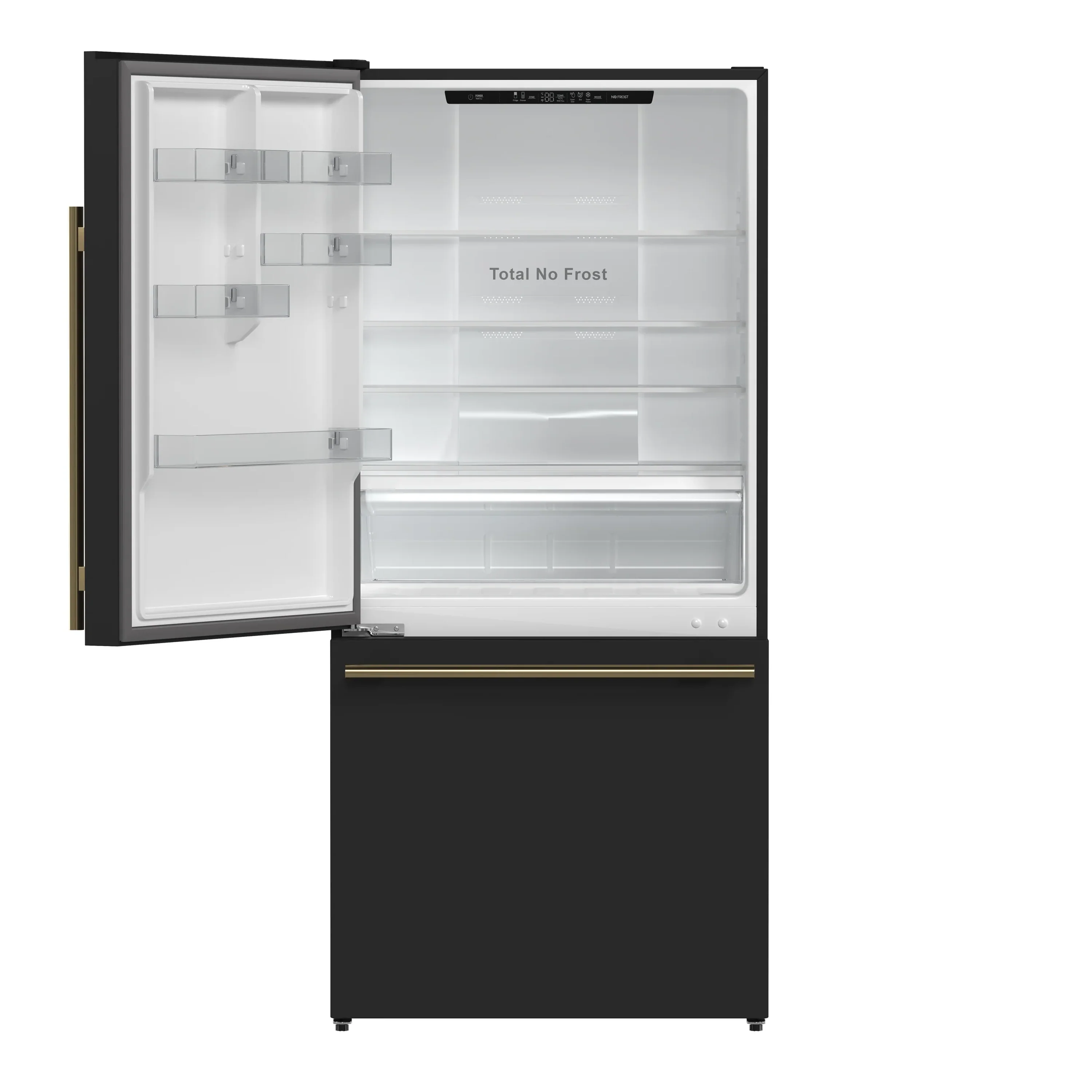 Forno Milano Espresso Package - 62-Inch, 34.4 cu. ft. Refrigerators with Bottom Freezers in Black with Antique Brass Handle (FFFFD1787-60BLK) - Image 7
