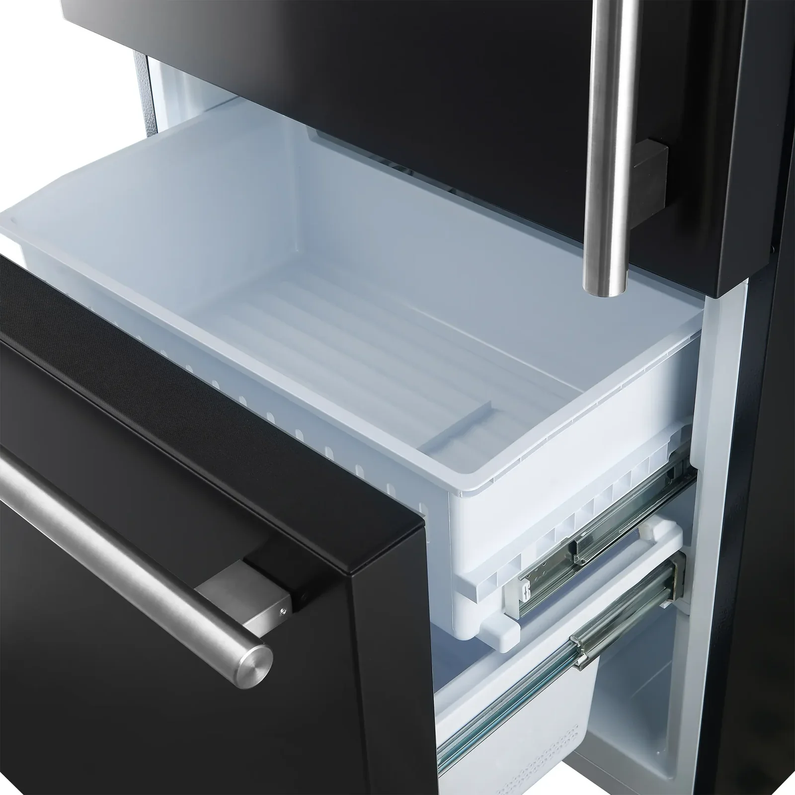Forno Milano Espresso Package - 62-Inch, 34.4 cu. ft. Refrigerators with Bottom Freezers in Black with Stainless Steel Handle (FFFFD1787-60BLK) - Image 12