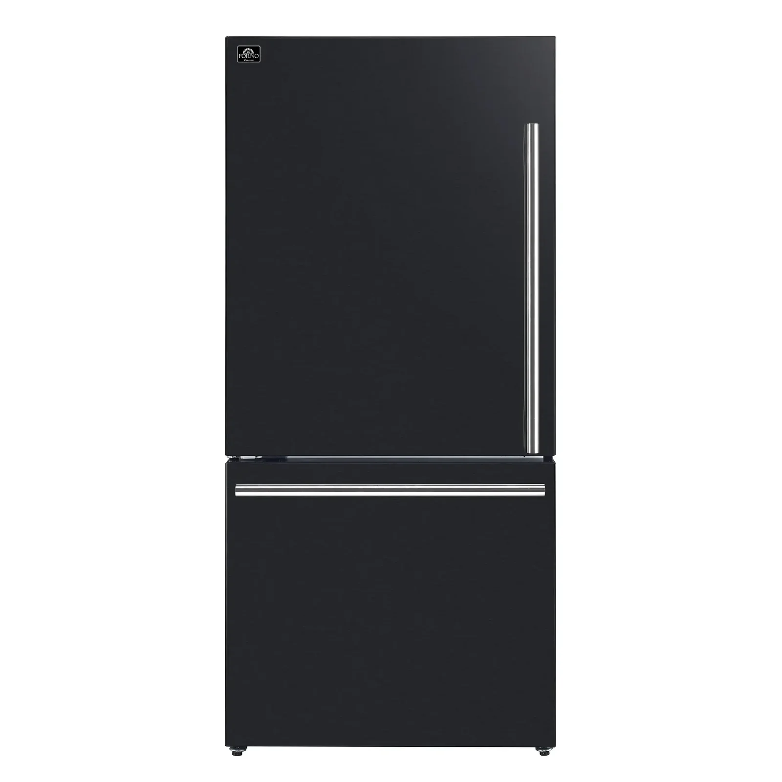 Forno Milano Espresso Package - 62-Inch, 34.4 cu. ft. Refrigerators with Bottom Freezers in Black with Stainless Steel Handle (FFFFD1787-60BLK) - Image 2