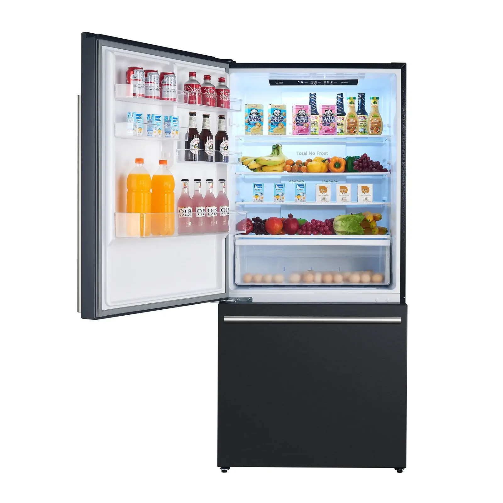 Forno Milano Espresso Package - 62-Inch, 34.4 cu. ft. Refrigerators with Bottom Freezers in Black with Stainless Steel Handle (FFFFD1787-60BLK) - Image 4