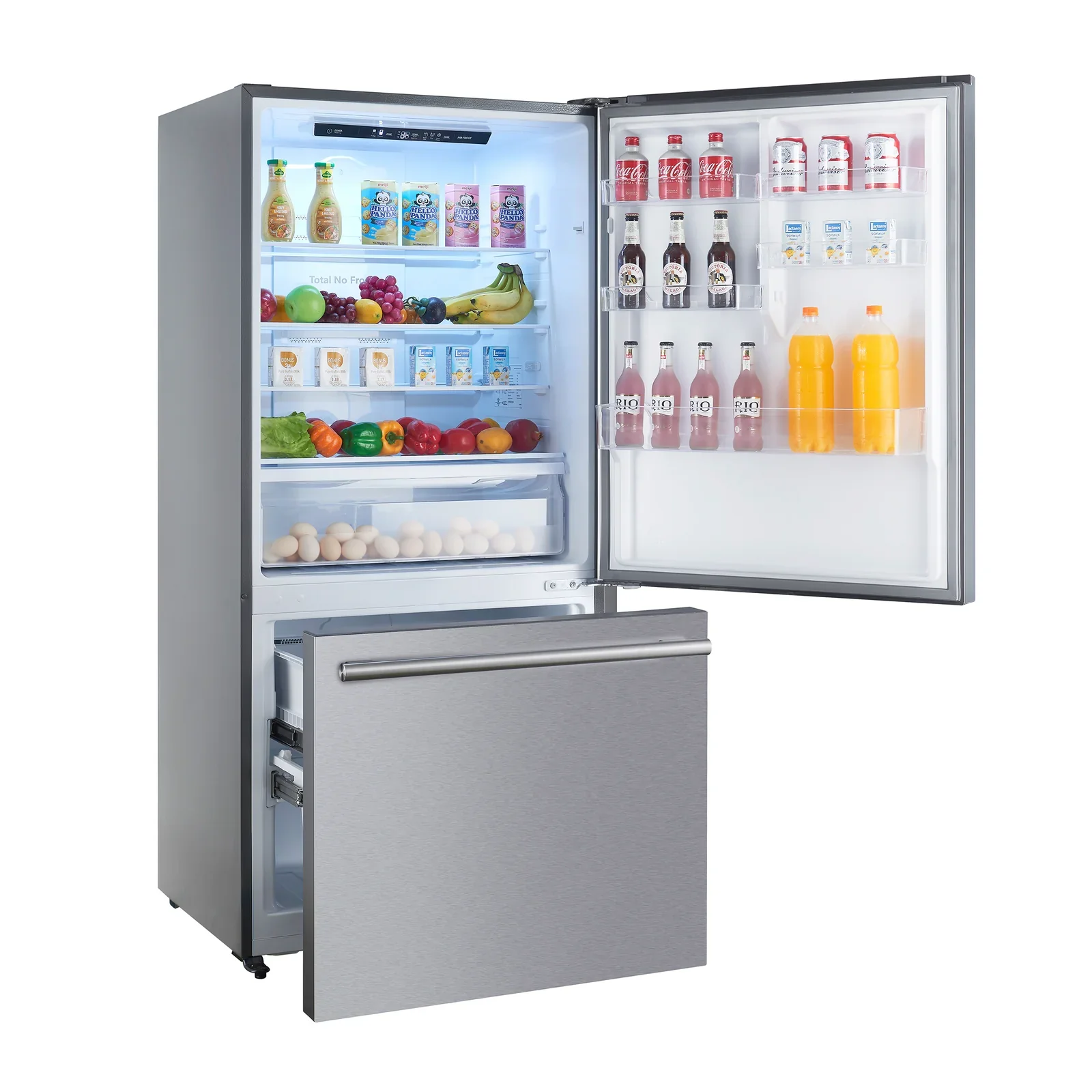 Forno Milano 62-Inch Freestanding Dual Bottom Freezer Refrigerator in Stainless Steel – 34.4 cu.ft, Touch Control, Ice Maker (FFFFD1787-60S) - Image 13