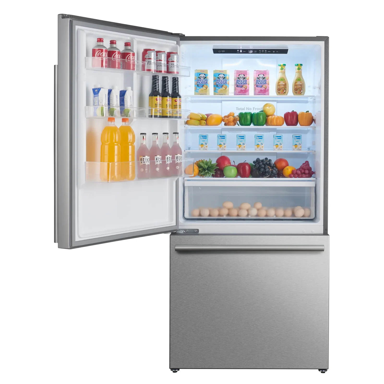 Forno Milano 62-Inch Freestanding Dual Bottom Freezer Refrigerator in Stainless Steel – 34.4 cu.ft, Touch Control, Ice Maker (FFFFD1787-60S) - Image 4
