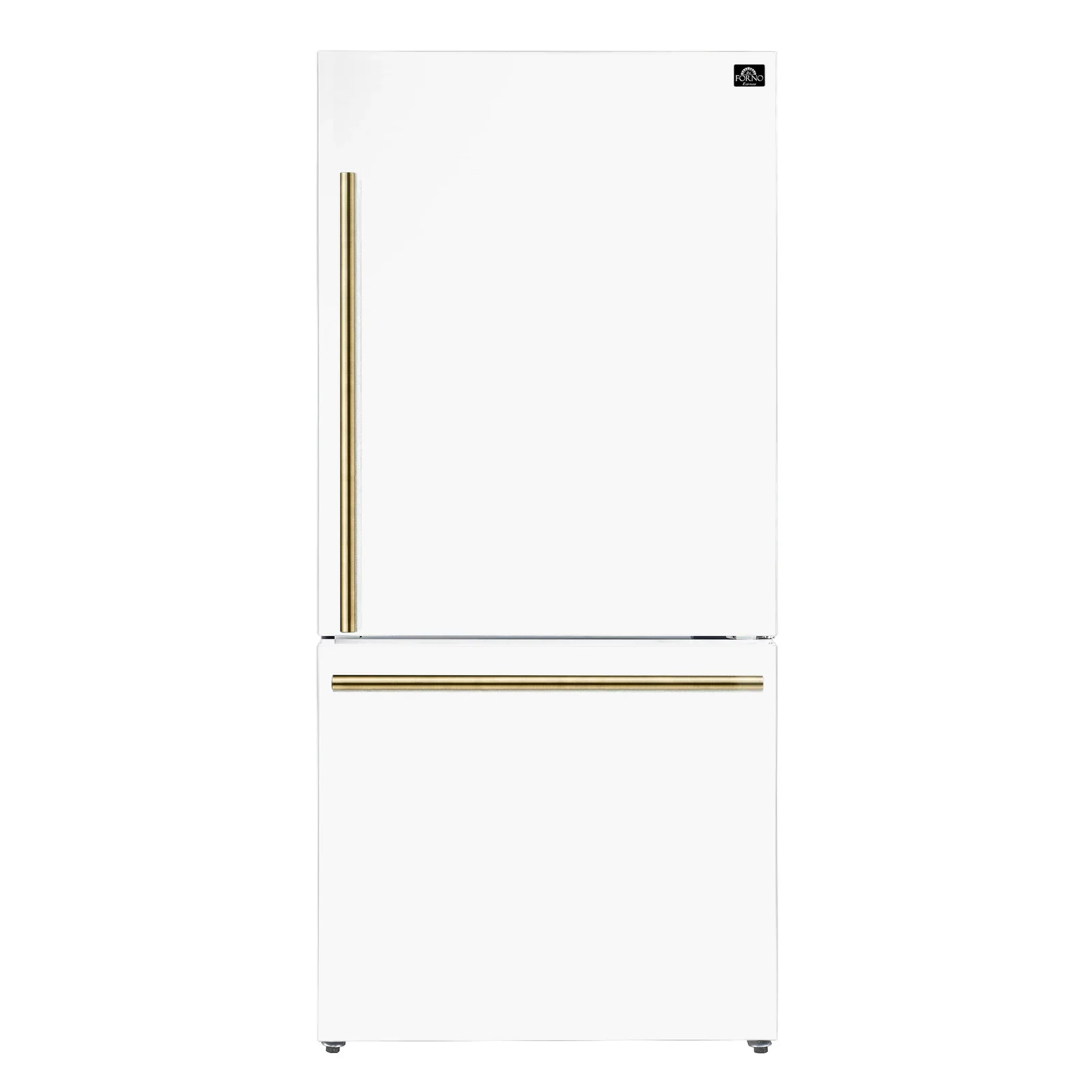 Forno Milano Espresso Package - 62-Inch, 34.4 cu. ft. Refrigerators with Bottom Freezers in White with Antique Brass Handle (FFFFD1787-60WHT) - Image 15