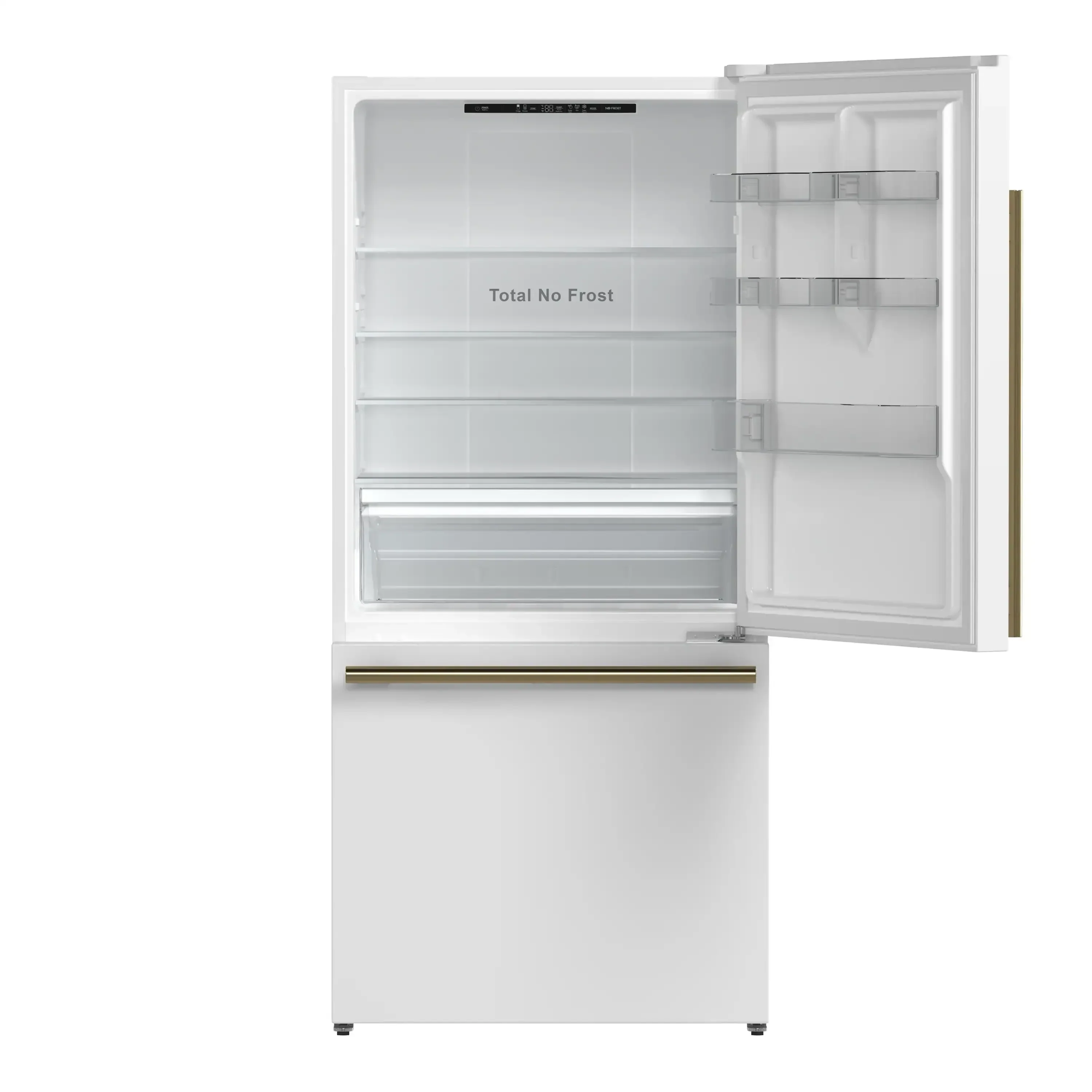 Forno Milano Espresso Package - 62-Inch, 34.4 cu. ft. Refrigerators with Bottom Freezers in White with Antique Brass Handle (FFFFD1787-60WHT) - Image 21