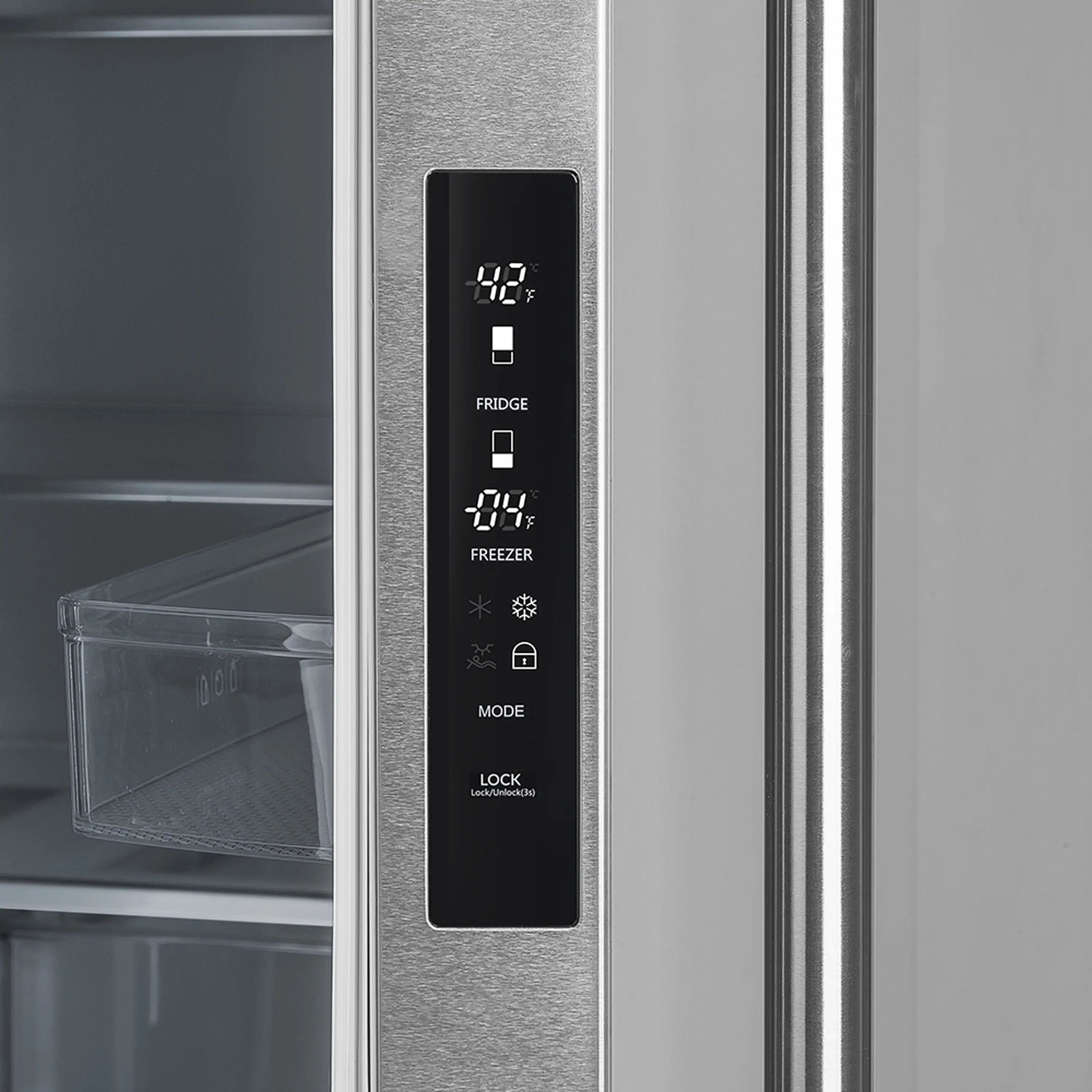 Forno Moena 36-Inch French Door 19.2 cu. ft Refrigerator with Modern Decorative Grille in Stainless Steel (FFRBI1820-40MG) - Image 10