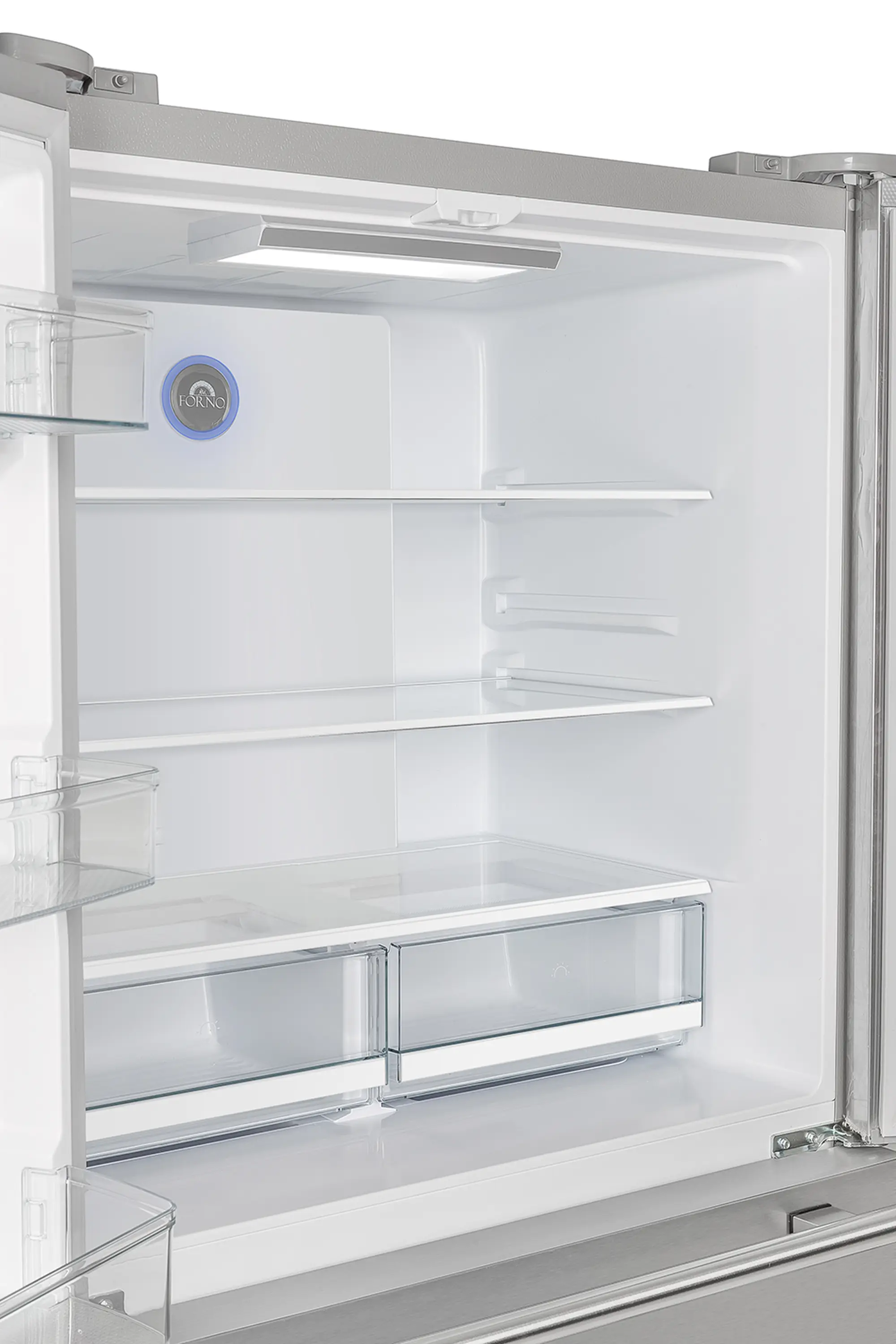 Forno Moena 36-Inch French Door 19.2 cu. ft Refrigerator with Modern Decorative Grille in Stainless Steel (FFRBI1820-40MG) - Image 8
