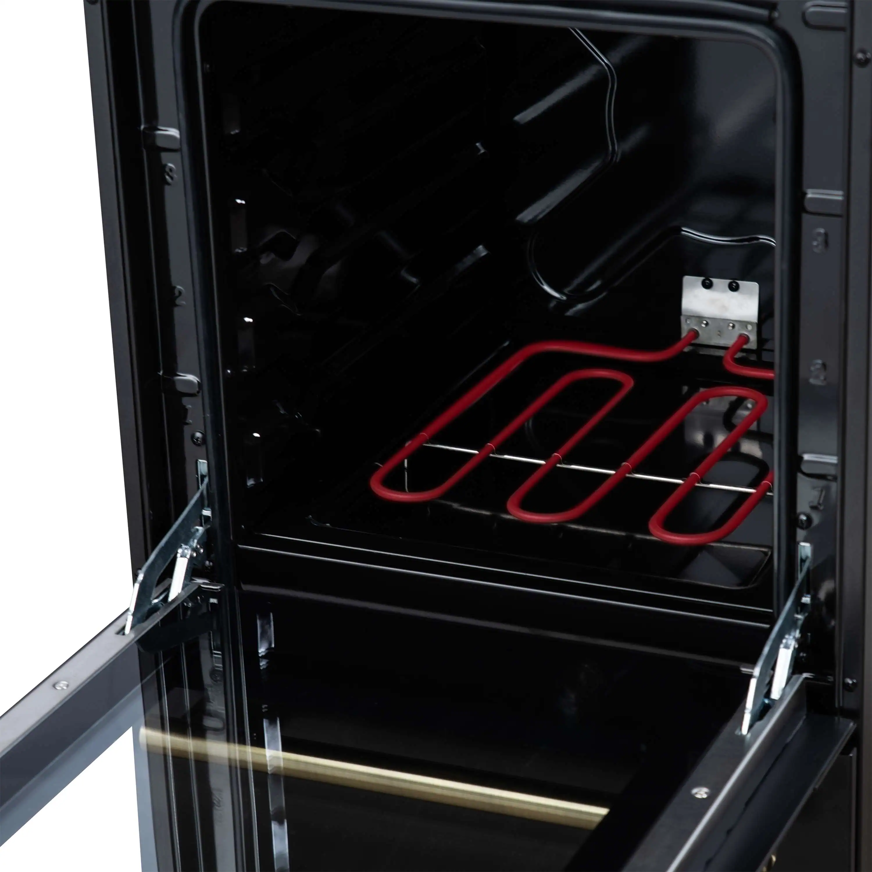 Forno Pallerano 20-Inch Freestanding Electric Range in Black with Antique Brass Trim (FFSEL6052-20BLK) - Image 15