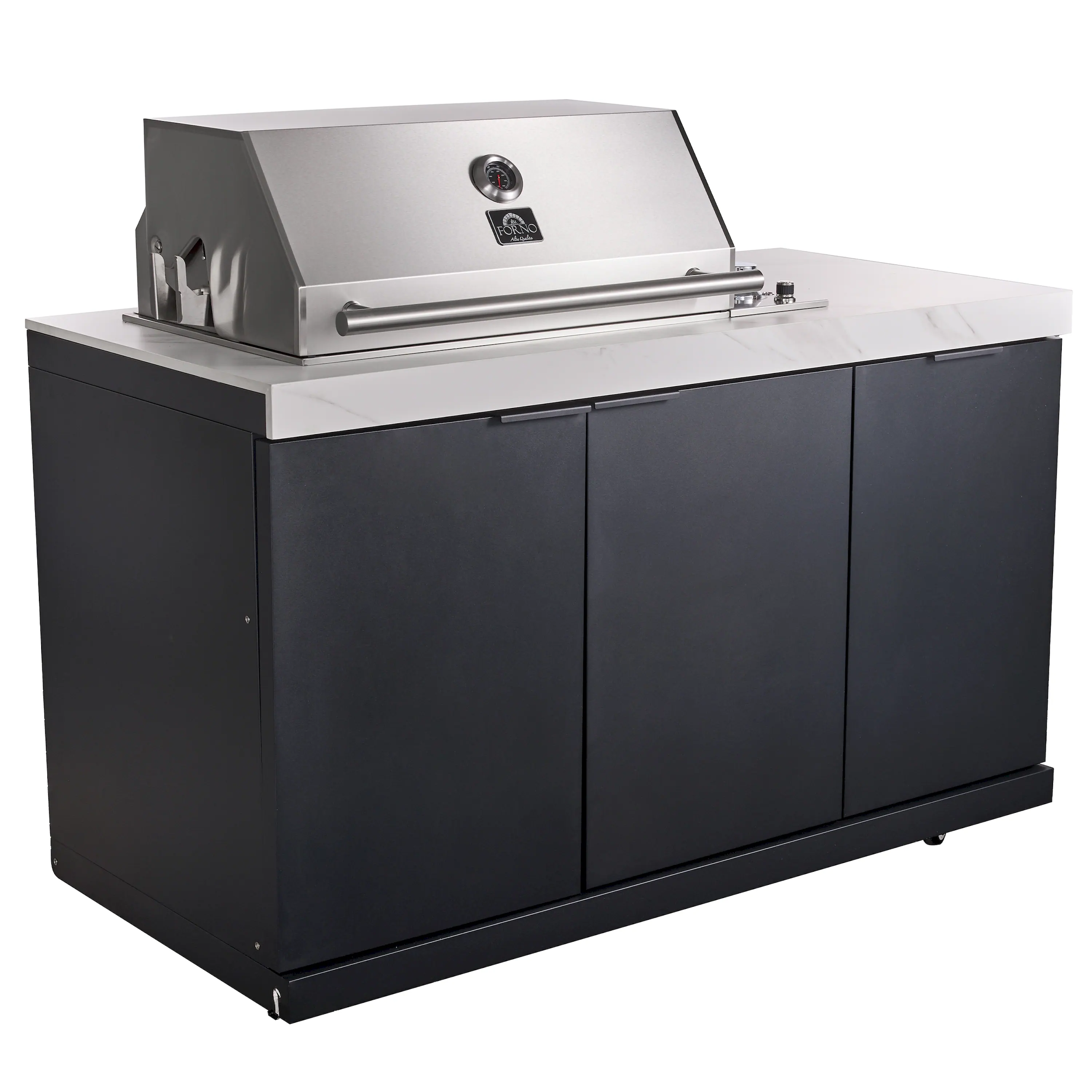 Forno Rimini Outdoor Kitchen 30-Inch BBQ 62,000 BTU, 4.8 cu.ft. Beverage Center, Stainless Steel Sink, White Countertops (FODKT2575WHT) - Image 12