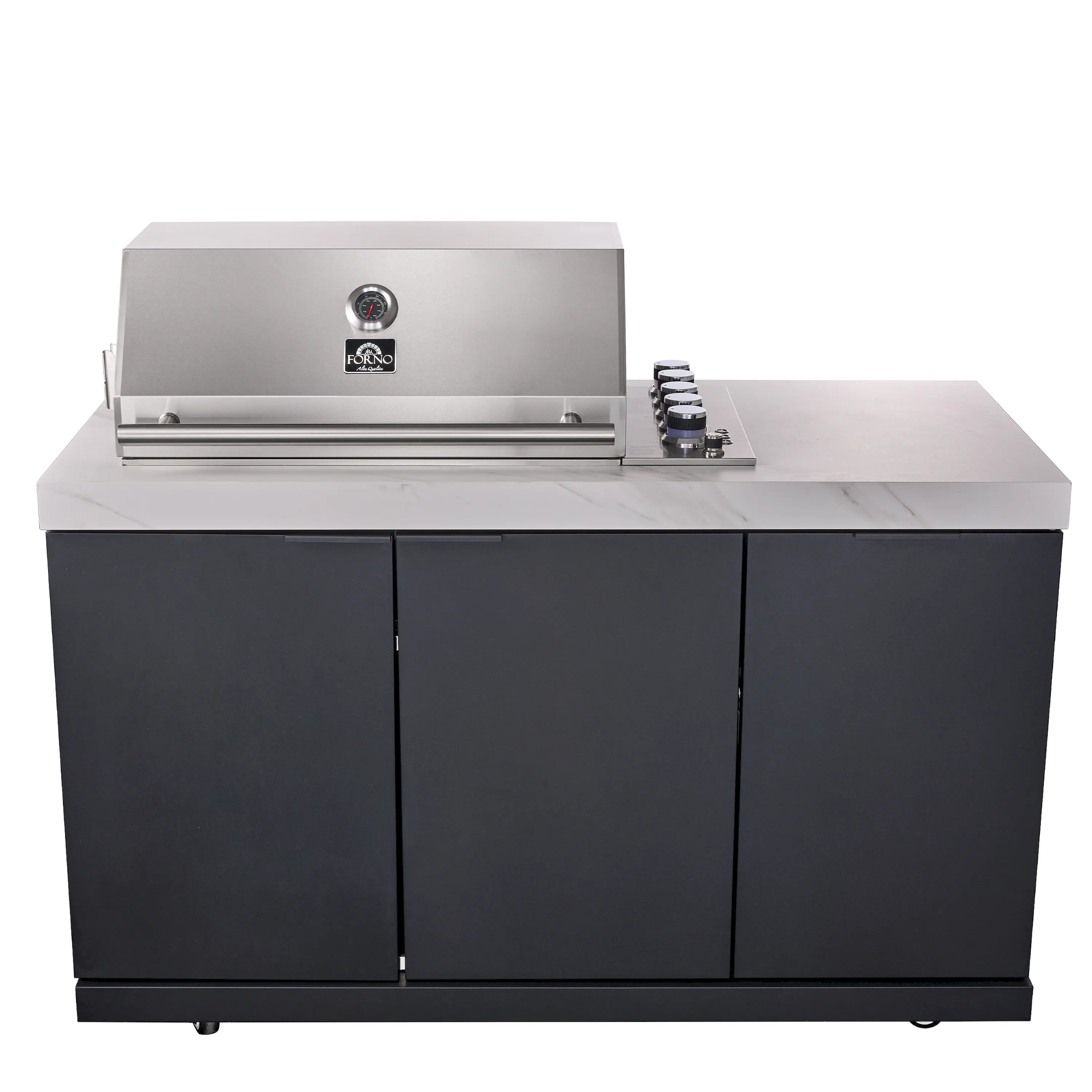 Forno Rimini Outdoor Kitchen 30-Inch BBQ 62,000 BTU, 4.8 cu.ft. Beverage Center, Stainless Steel Sink, White Countertops (FODKT2575WHT) - Image 13