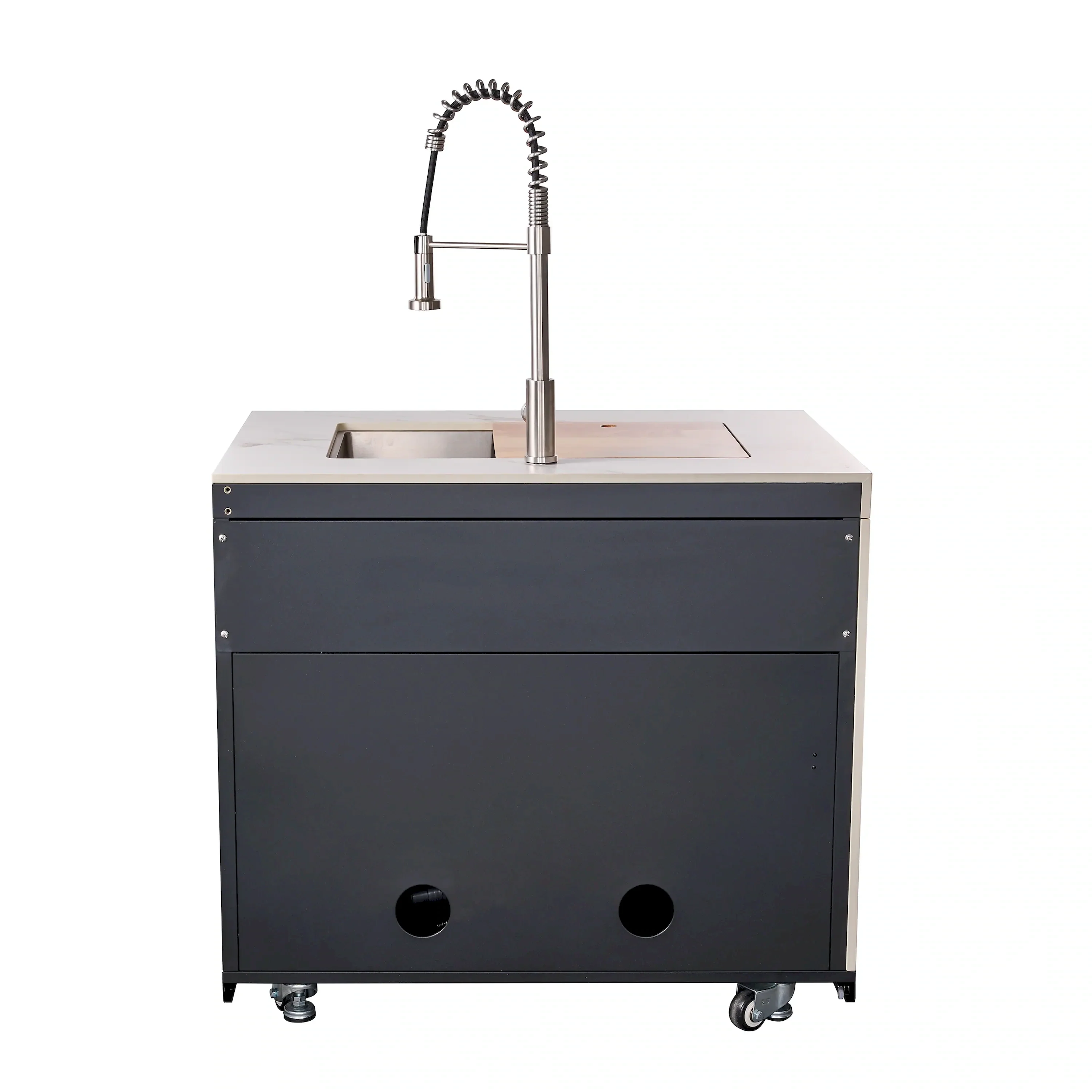 Forno Rimini Outdoor Kitchen 30-Inch BBQ 62,000 BTU, 4.8 cu.ft. Beverage Center, Stainless Steel Sink, White Countertops (FODKT2575WHT) - Image 17
