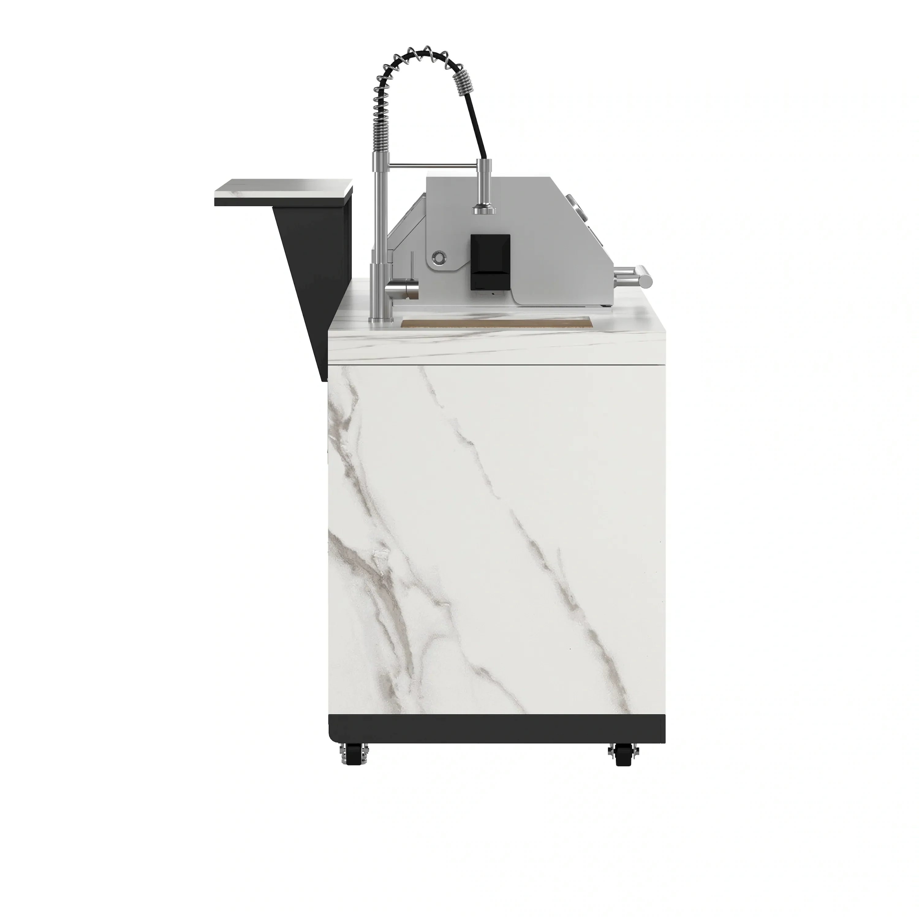 Forno Rimini Outdoor Kitchen 30-Inch BBQ 62,000 BTU, 4.8 cu.ft. Beverage Center, Stainless Steel Sink, White Countertops (FODKT2575WHT) - Image 20